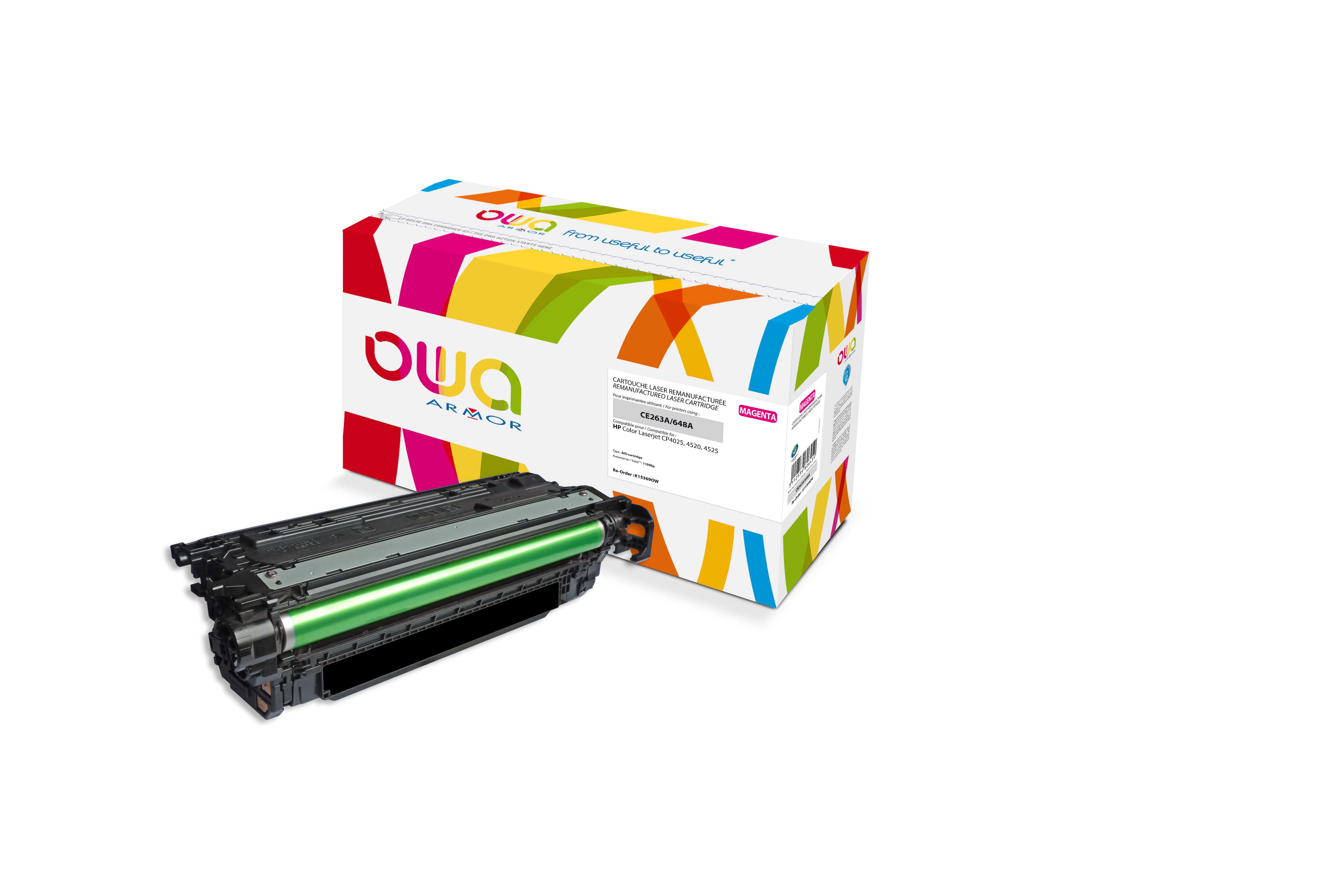 OWA Armor toner kompatibilní s HP CE263A, 11000st, červená/magenta