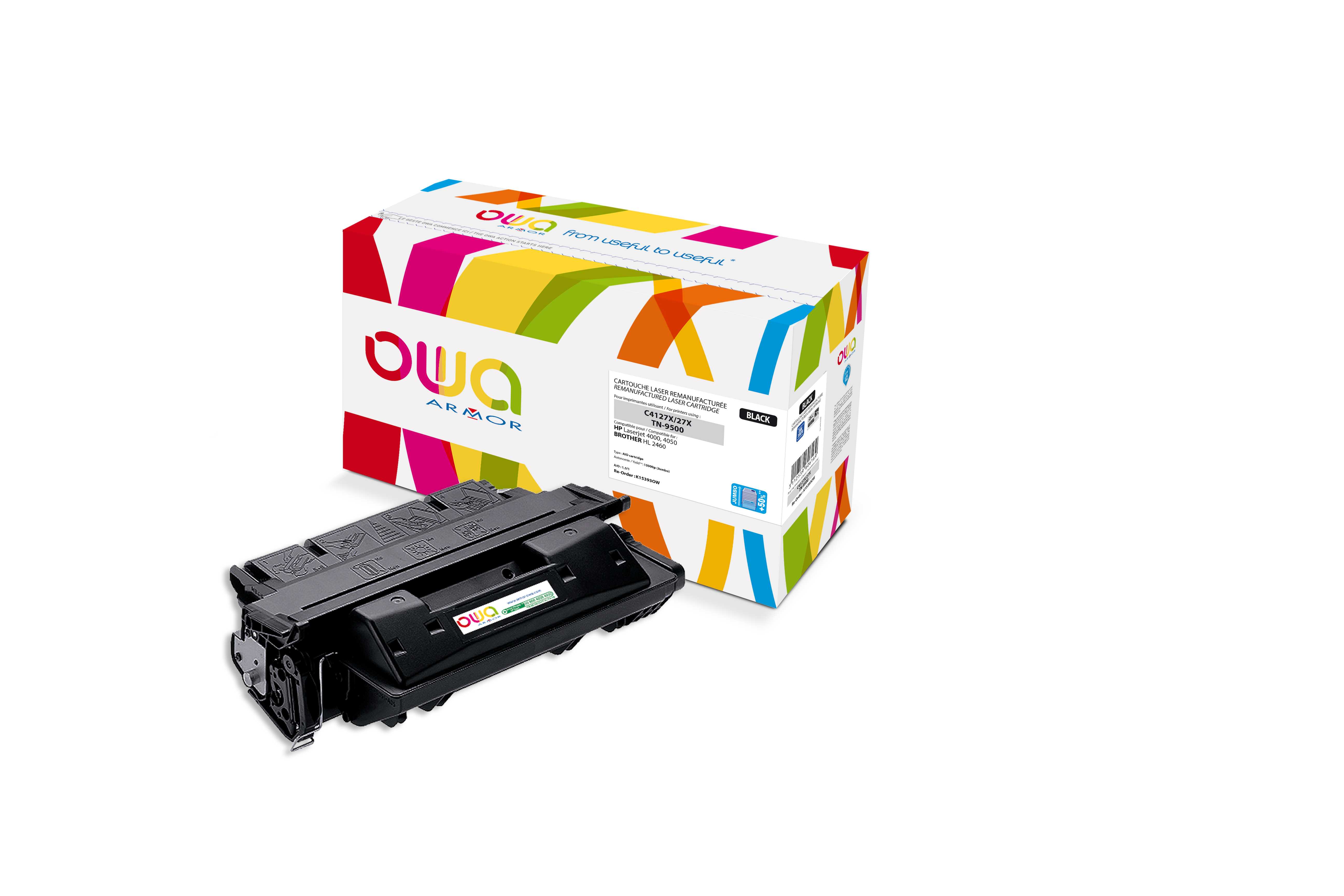 OWA Armor toner kompatibilní s HP LJ 4000, C4127X, 15000st, JUMBO, černá/black