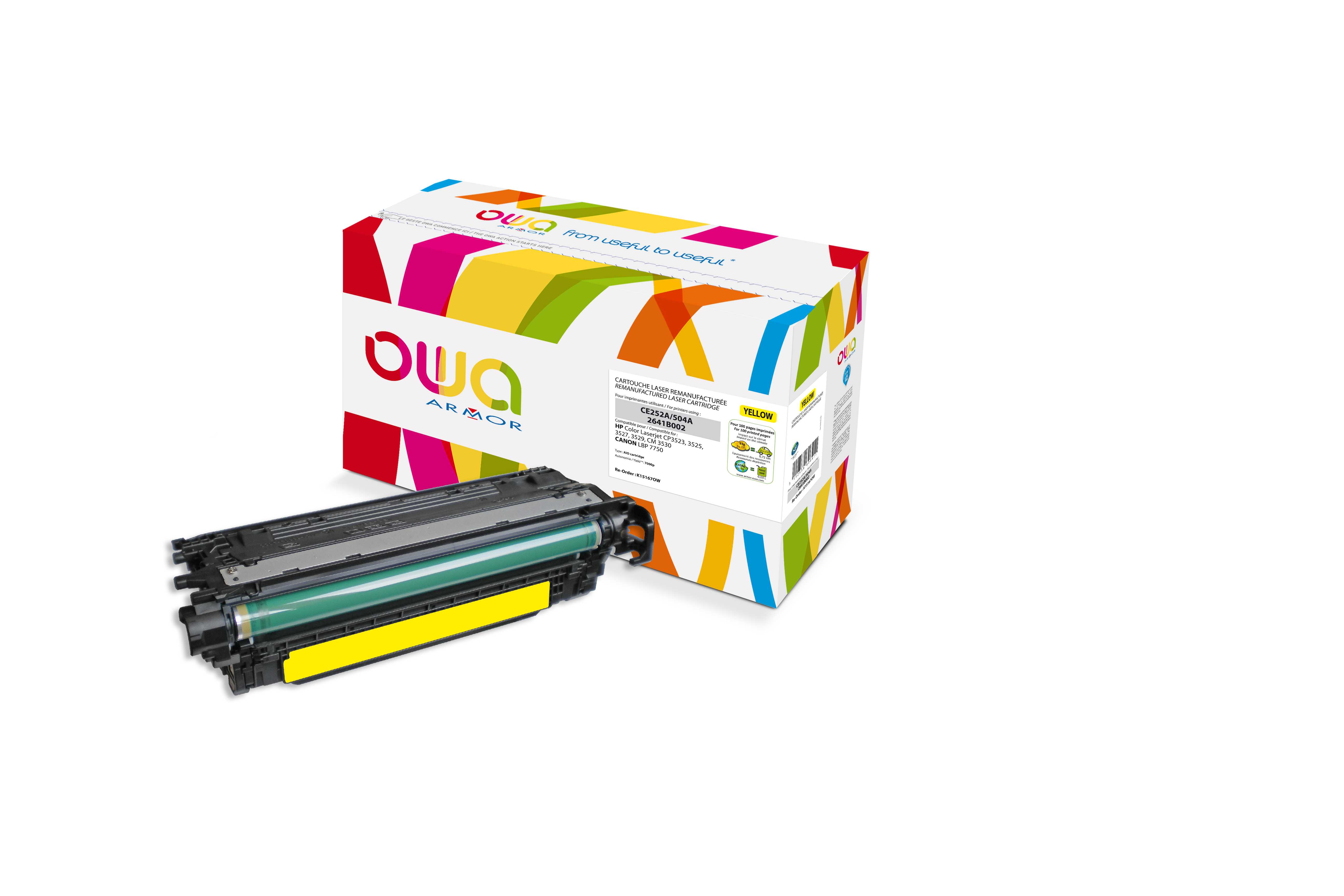 OWA Armor toner kompatibilní s HP CE252A, 7000st, žlutá/yellow