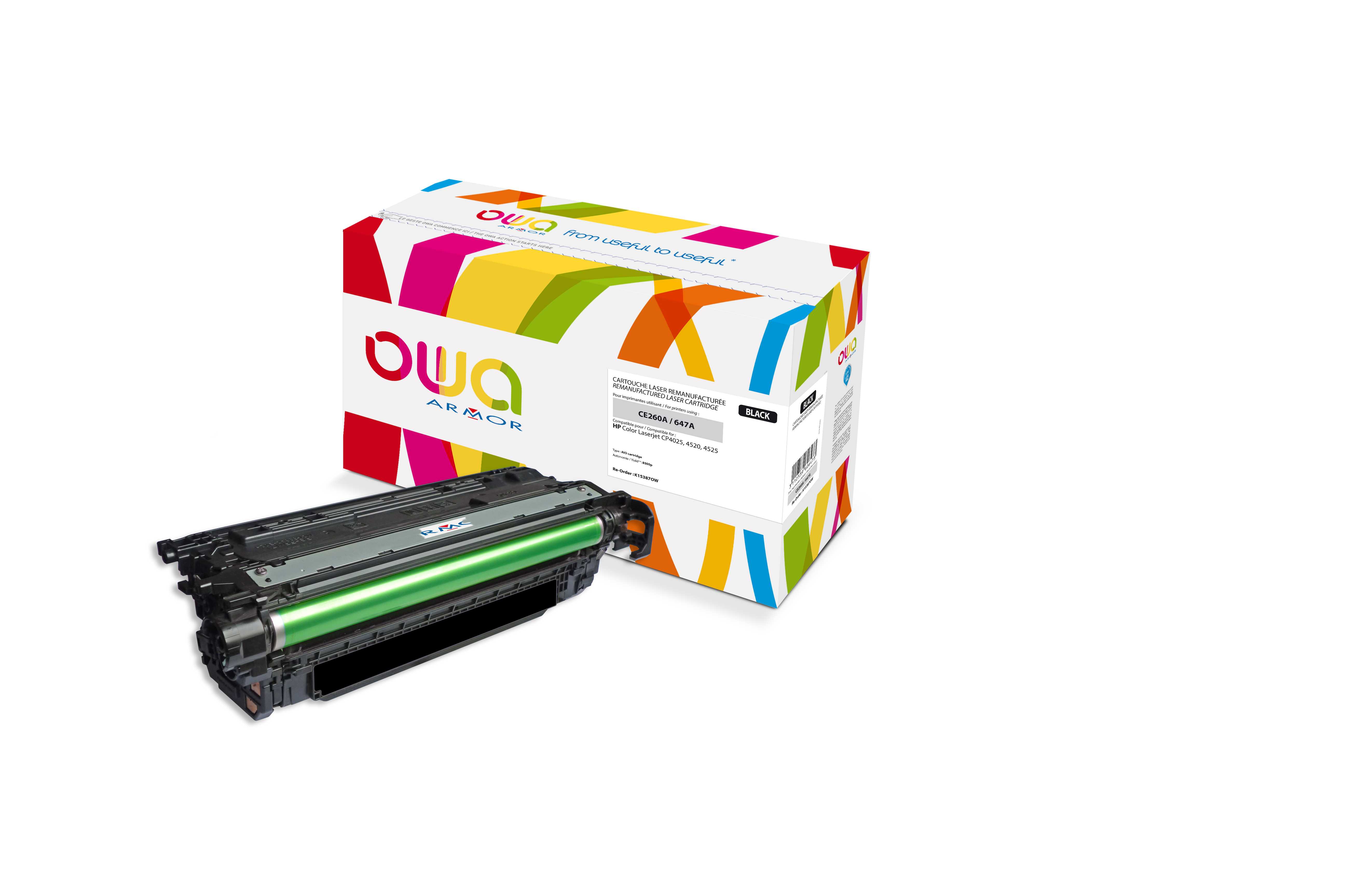 OWA Armor toner kompatibilní s HP CE260A, 8500st, černá/black
