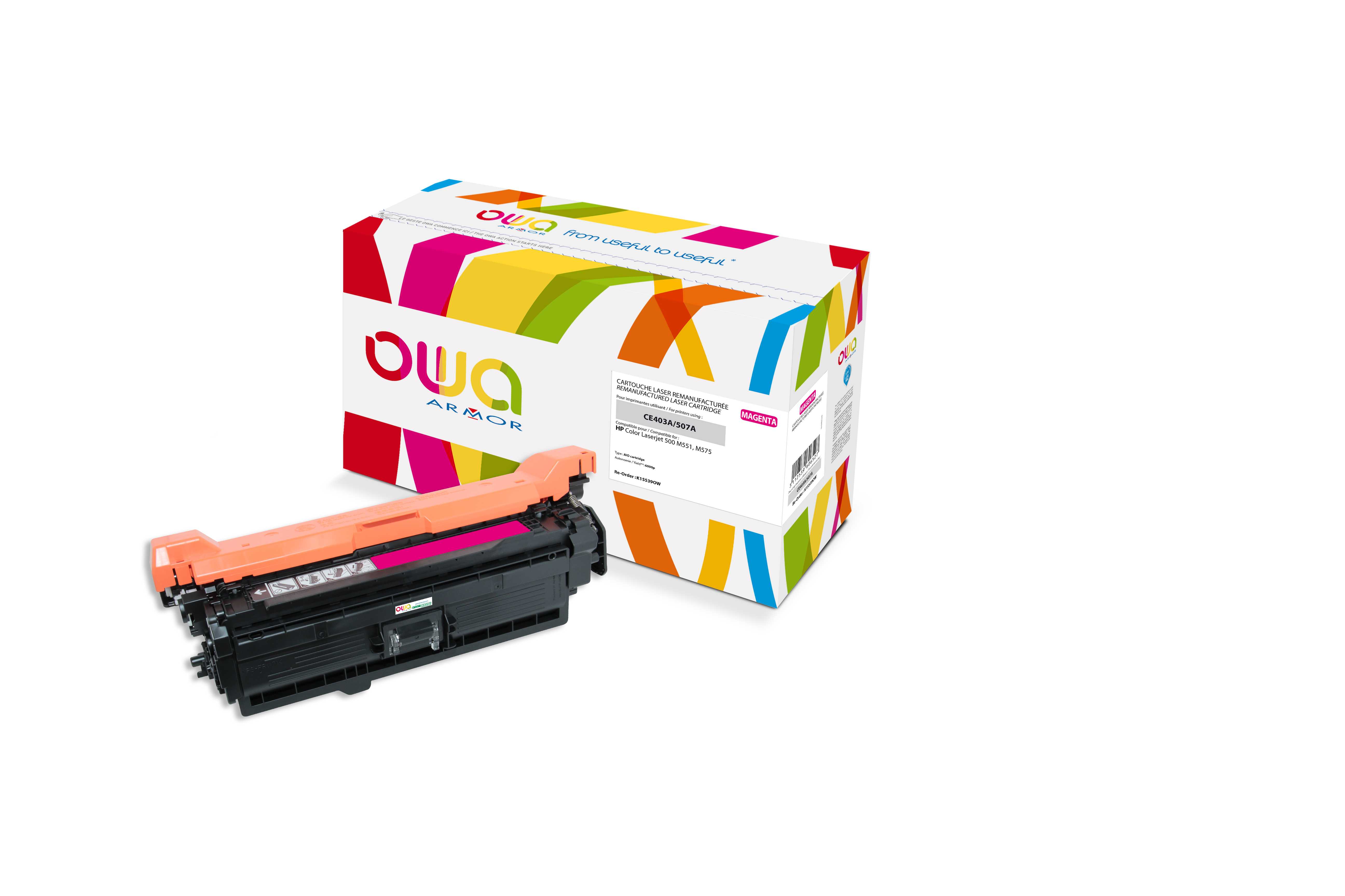 OWA Armor toner kompatibilní s HP CE403A, 6000st, červená/magenta