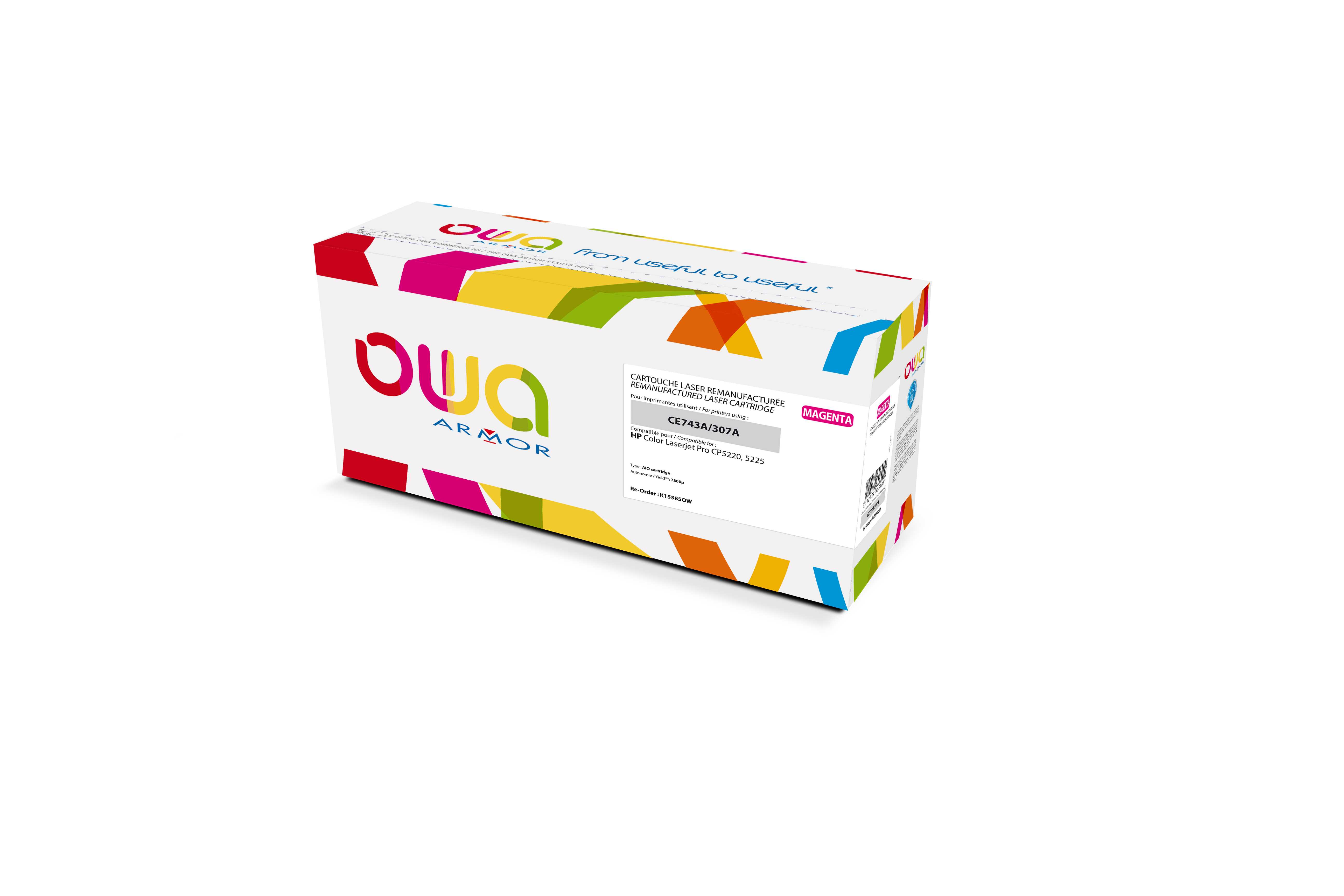 OWA Armor toner kompatibilní s HP CE743A, 7300st, červená/magenta