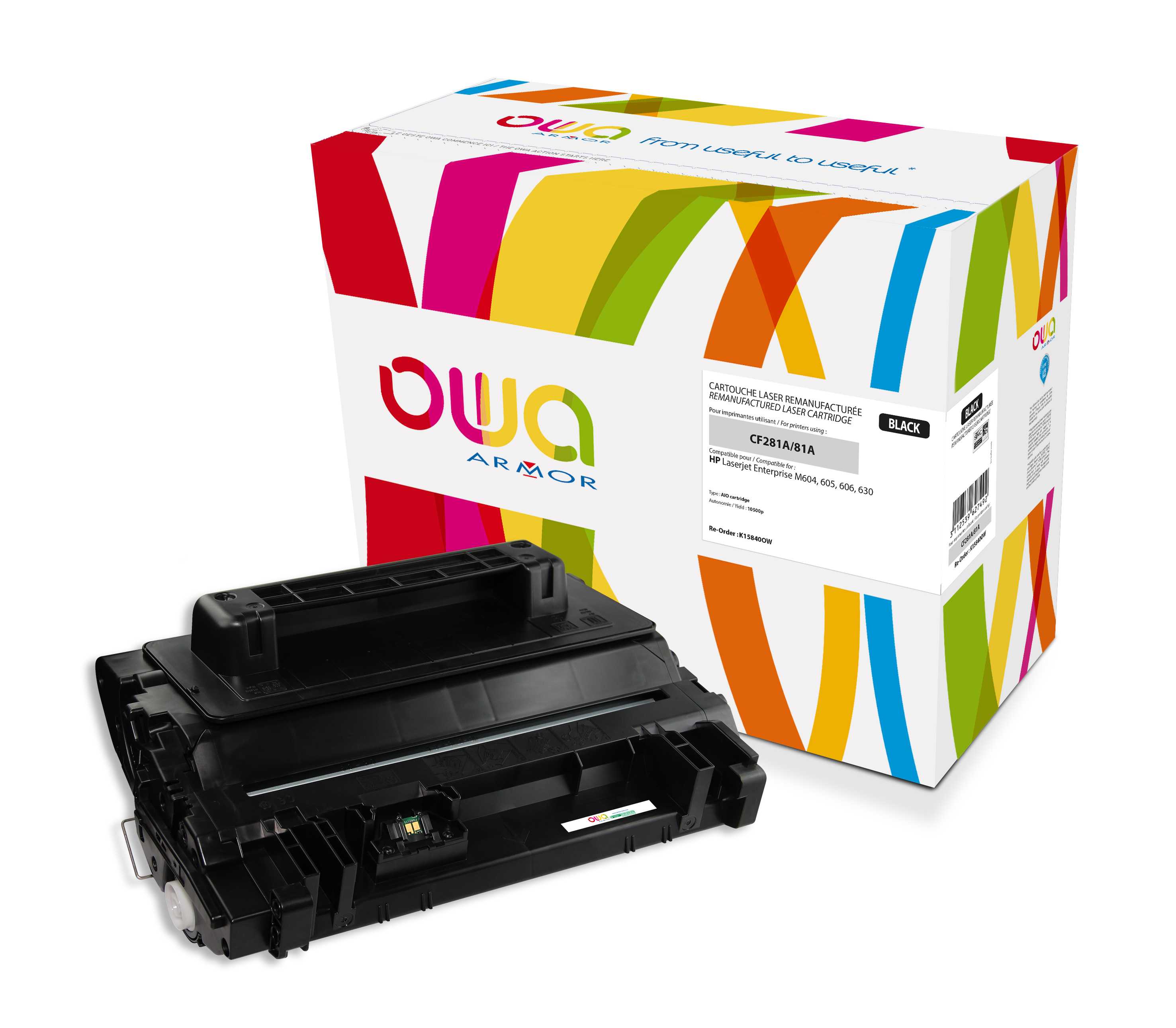 OWA Armor toner kompatibilní s HP LJ M630, CF281A, 10500st, černá/black
