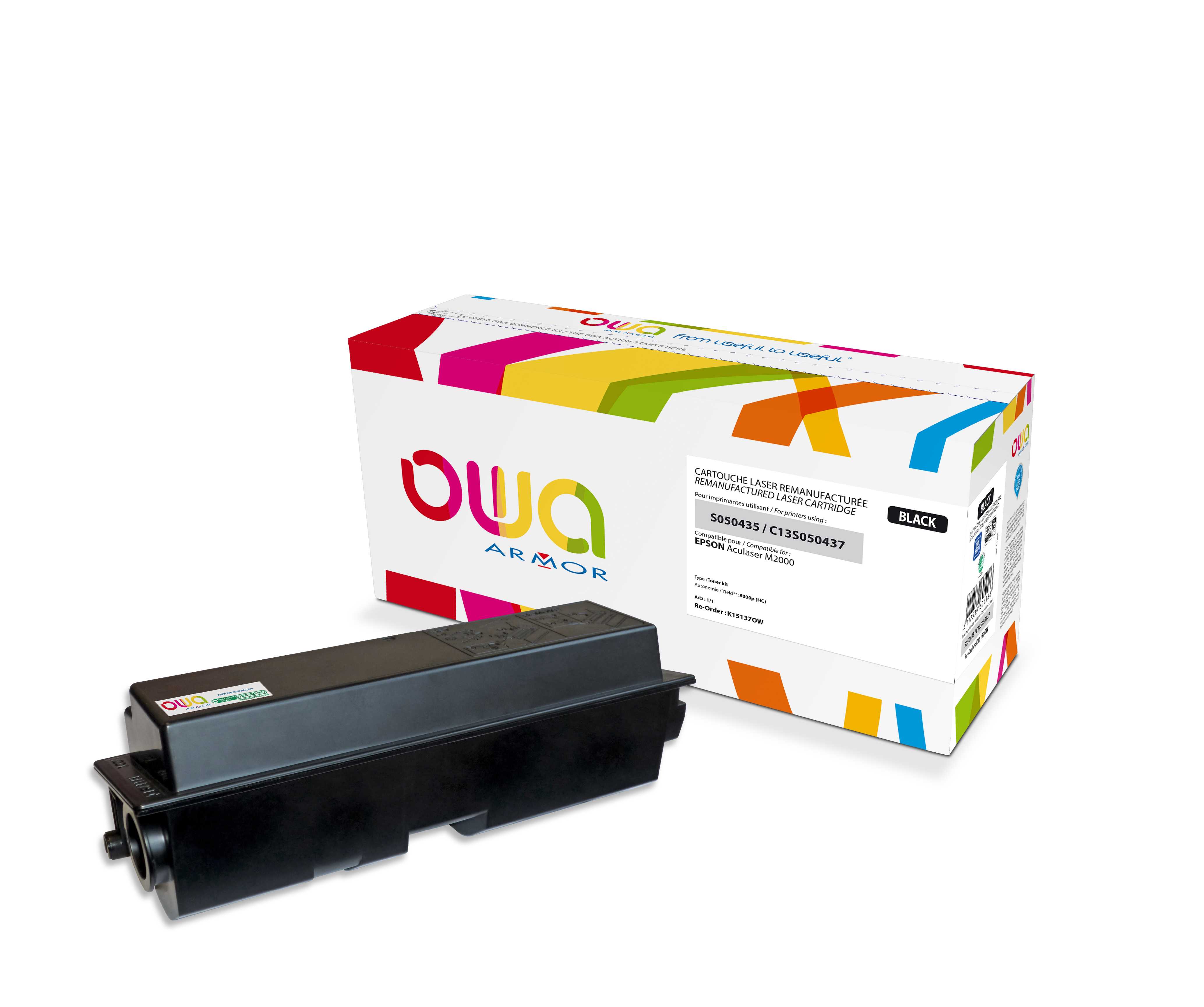 OWA Armor toner kompatibilní s EPSON M2000, C13S050435, 8000st, černá/black