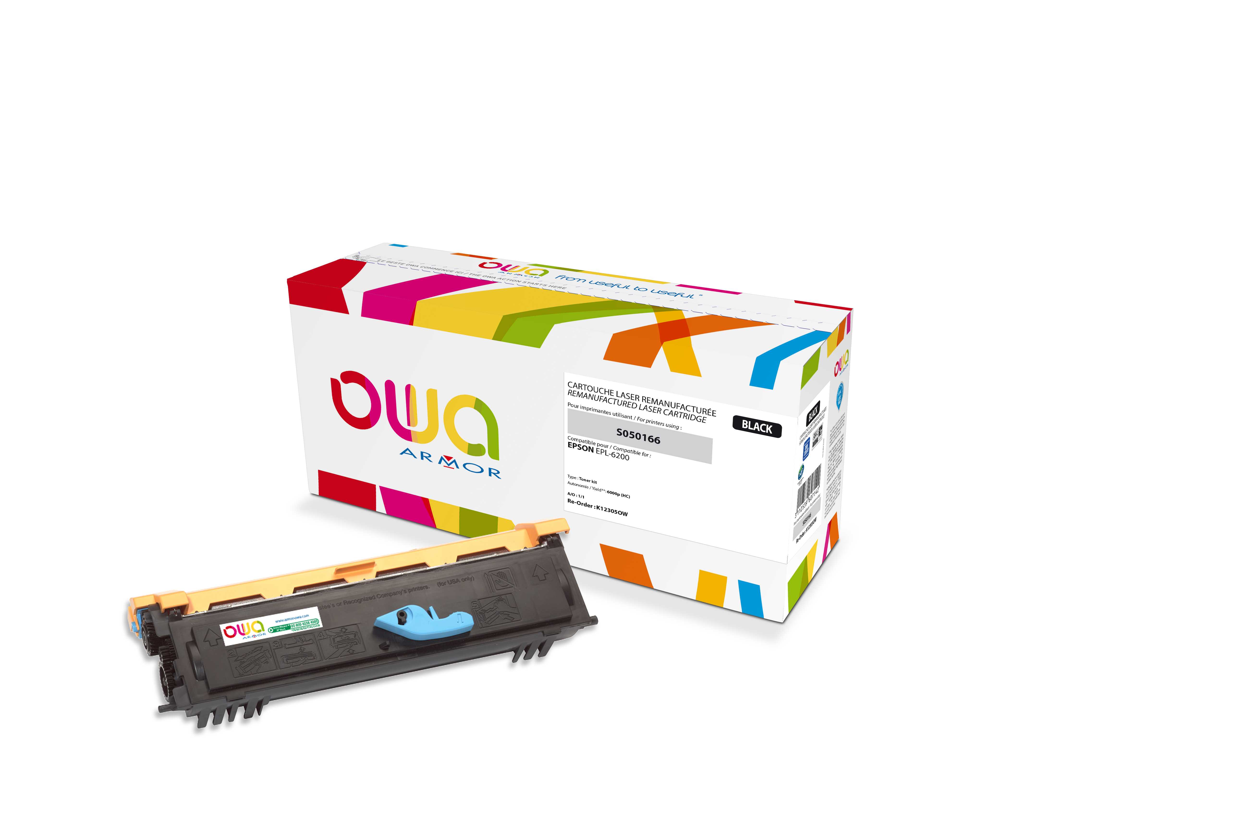 OWA Armor toner kompatibilní s EPSON EPL 6200, S050166, 6000st, černá/black