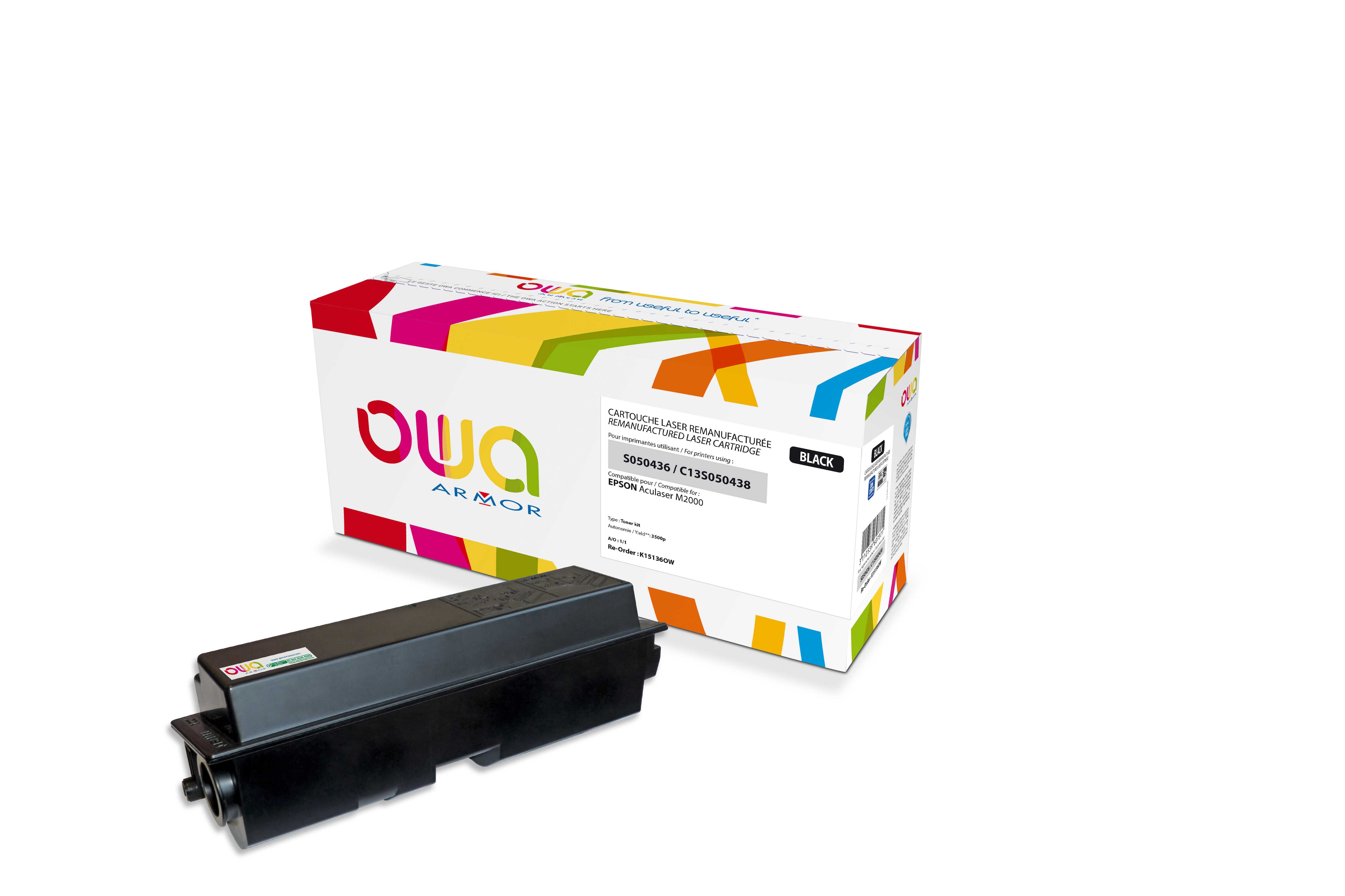 OWA Armor toner kompatibilní s EPSON M2000, C13S050438, 3500st, černá/black