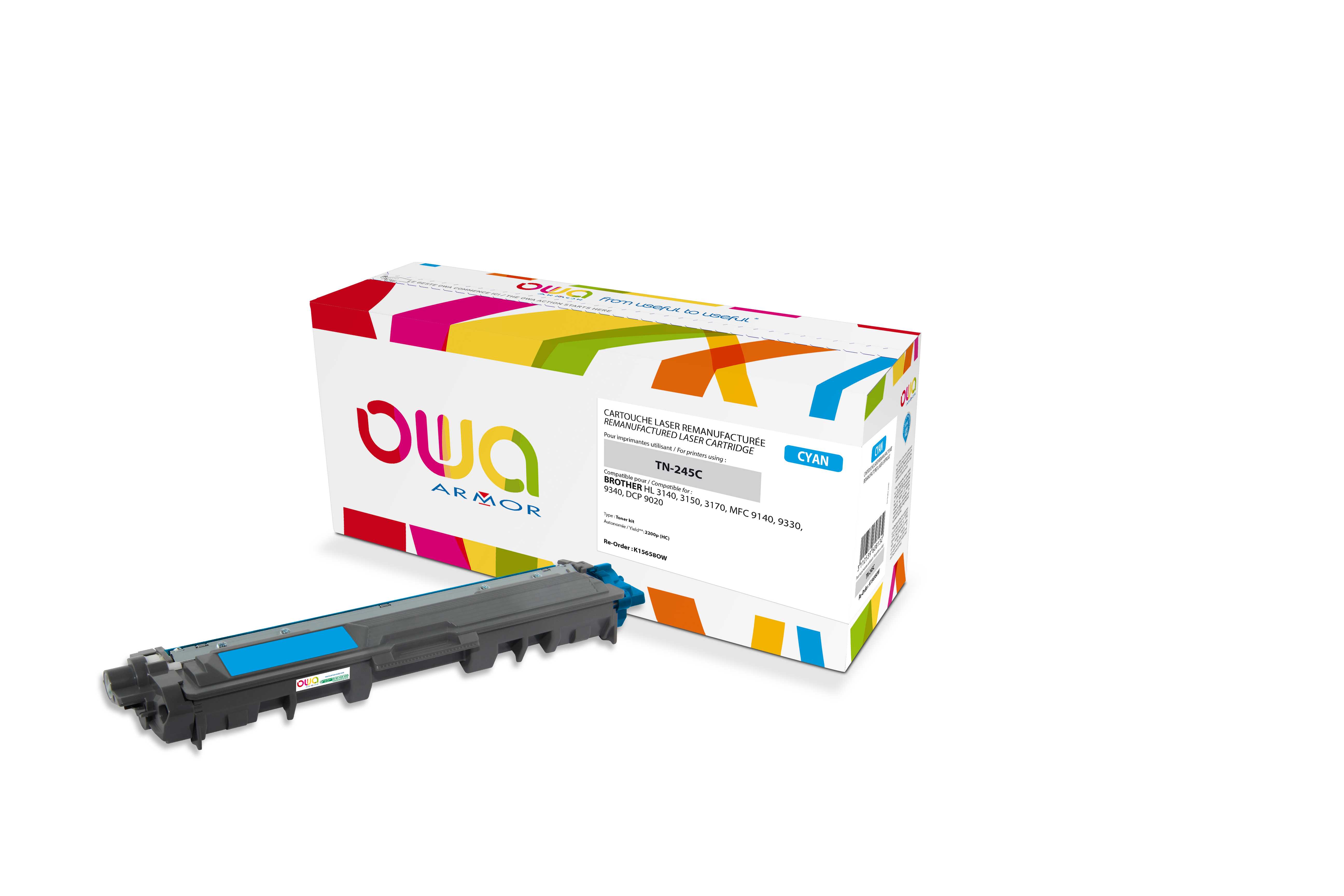 OWA Armor toner kompatibilní s Brother TN-245C/TN-246C, 2200st, modrá/cyan