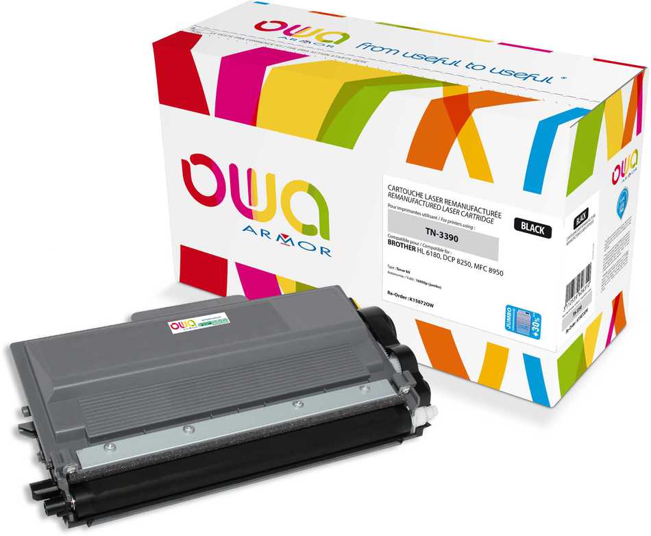 OWA Armor toner kompatibilní s Brother TN-3390, 16.000st, černá/black