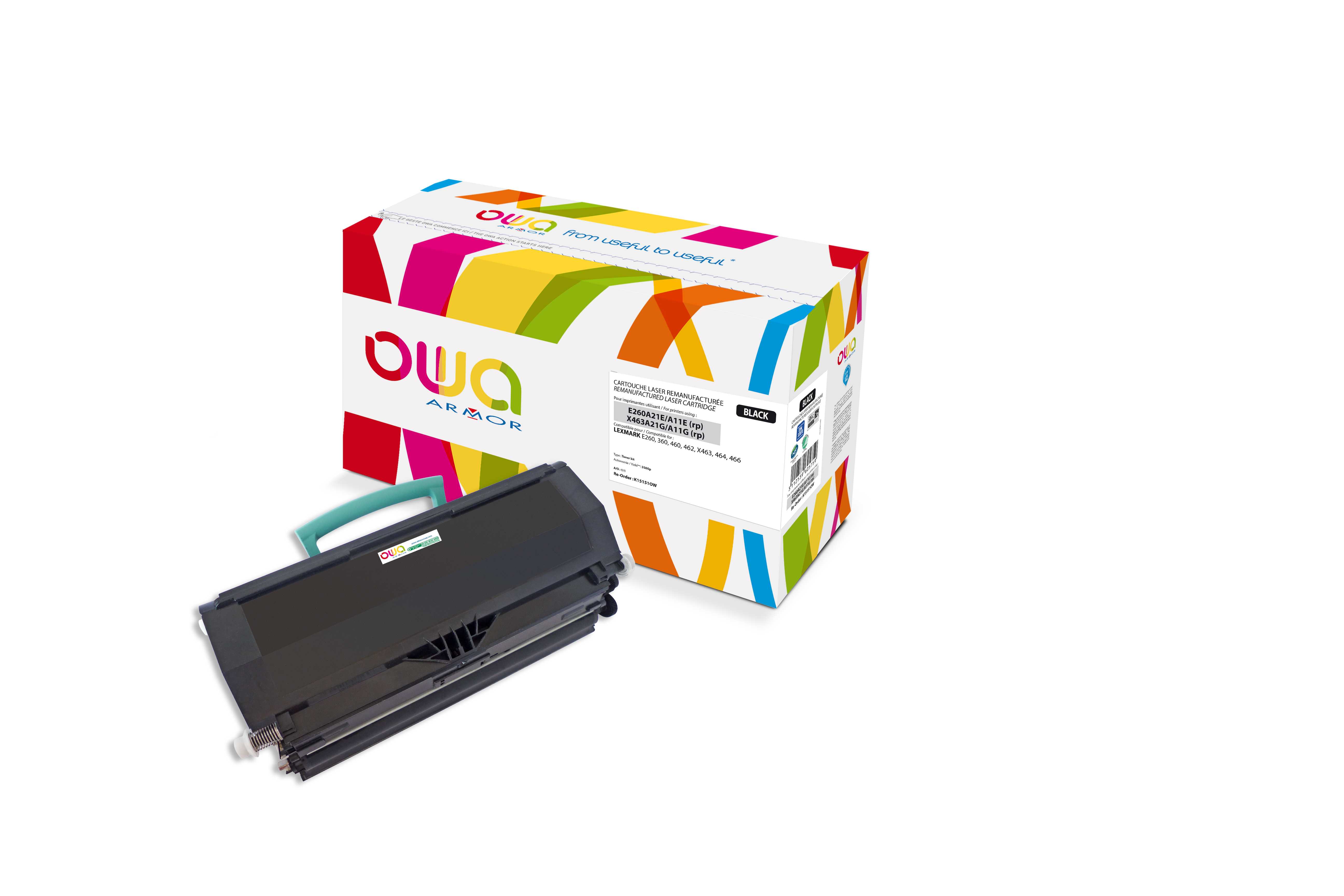 OWA Armor toner kompatibilní s Lexmark E260, E260A11E, 3500st, černá/black