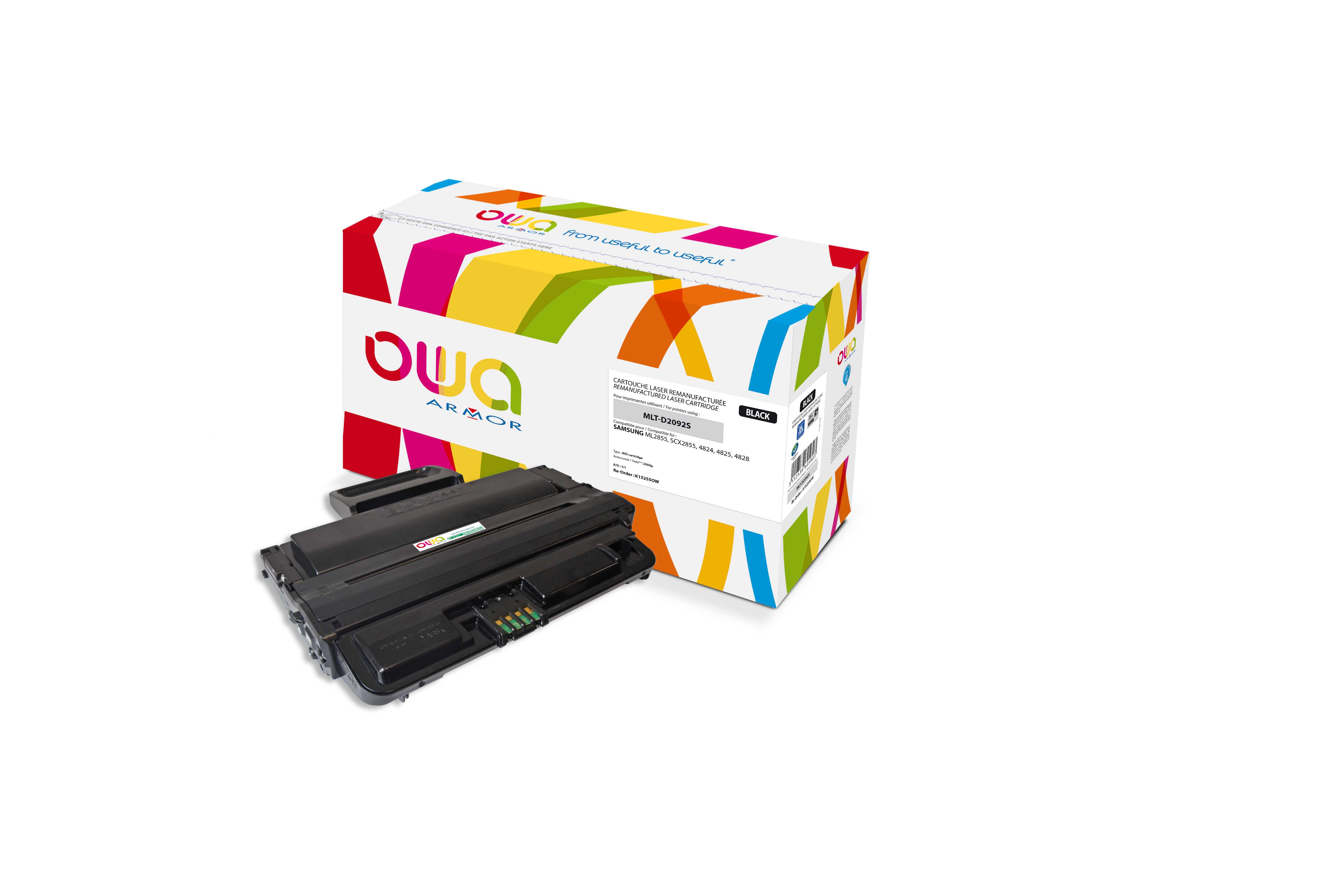 OWA Armor toner kompatibilní s Samsung ML2855, MLT-D2092S, SV004A, 2000st, černá/black