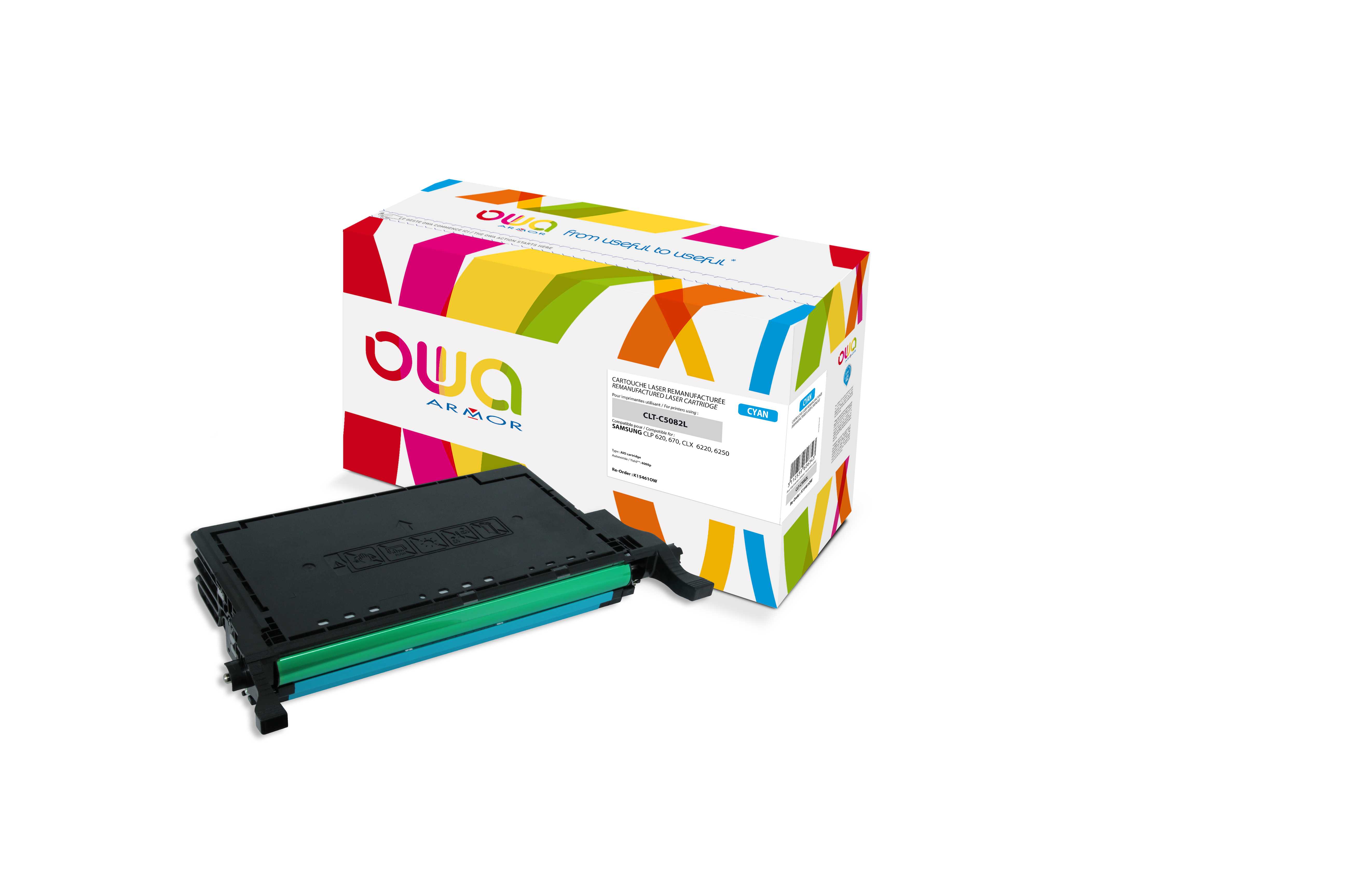 OWA Armor toner kompatibilní s Samsung CLTC5082L, 4000st, modrá/cyan