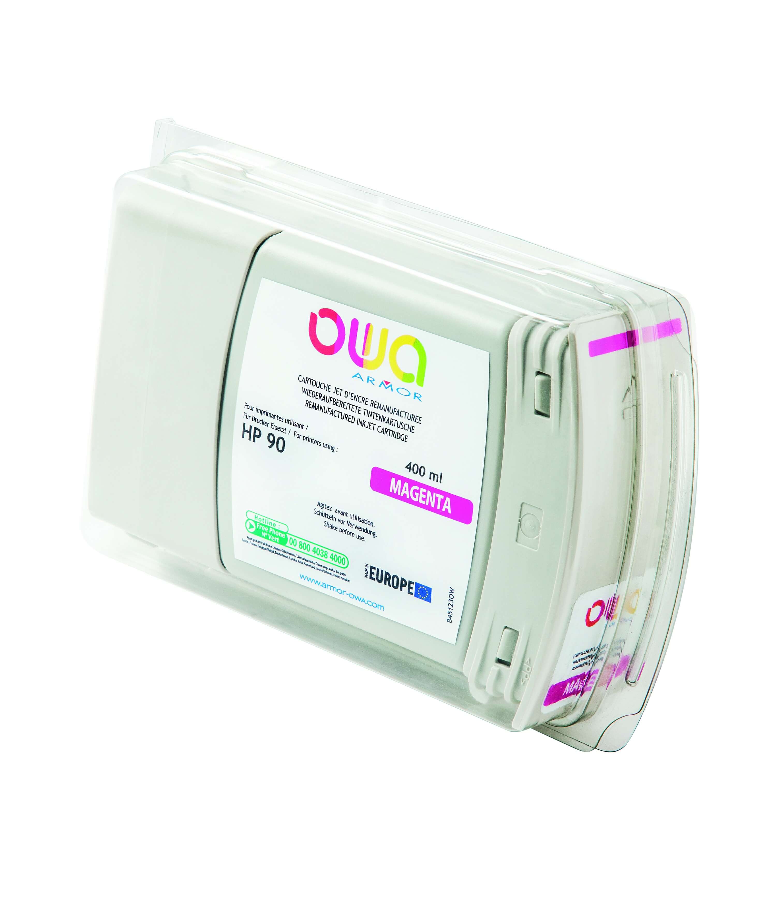 OWA Armor ink-jet kompatibilní s HP Design Jet 4000 magenta, 400ml, kom.s C5063A