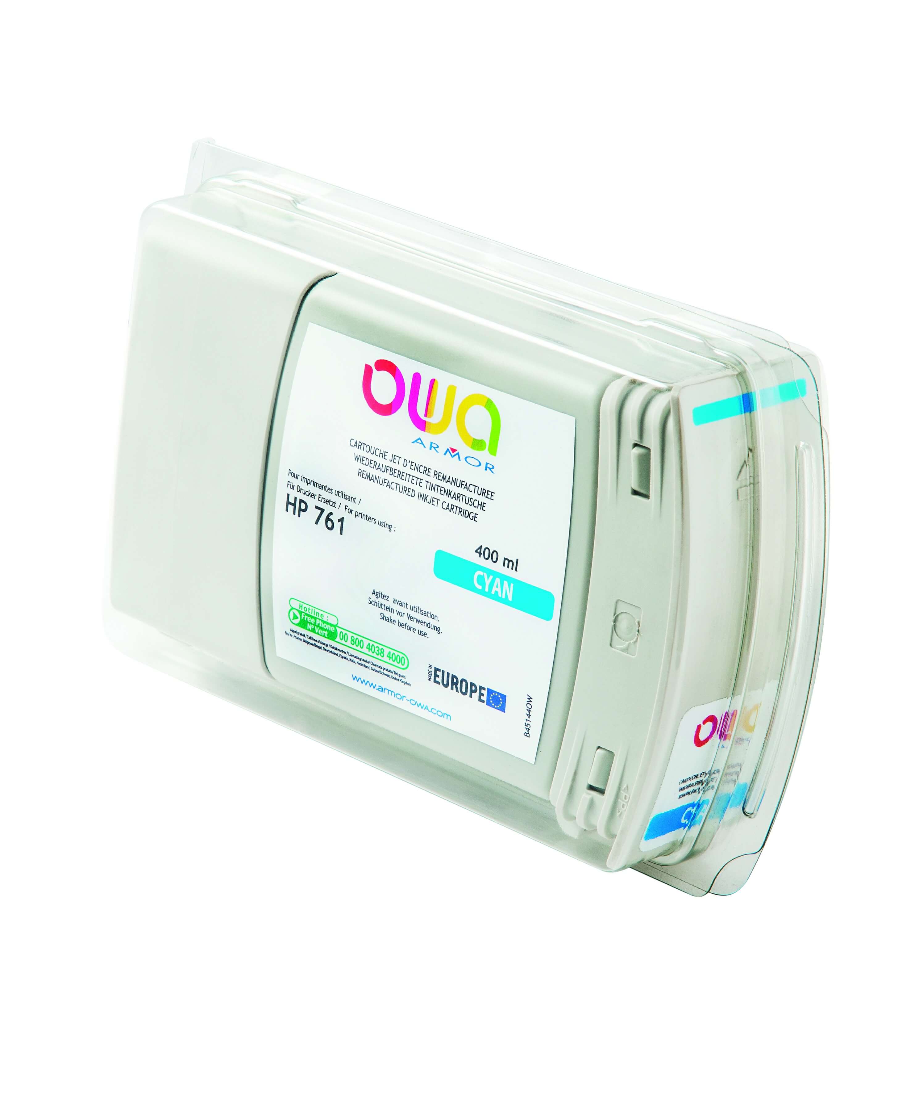 OWA Armor ink-jet kompatibilní s HP DJ T7100 cyan, 400ml, komp.s CM994A