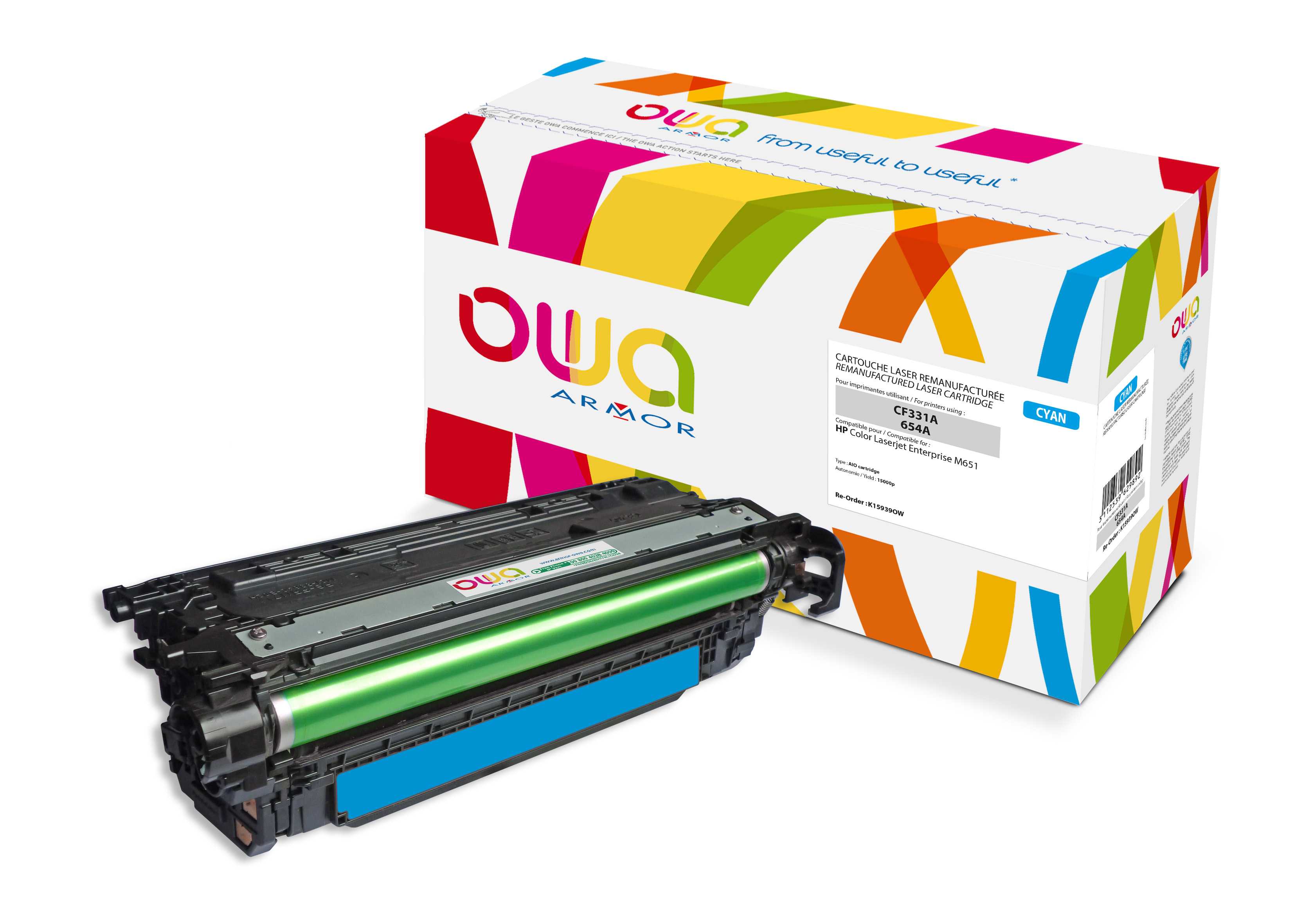 OWA Armor toner kompatibilní s HP CF331A, 15000st, modrá/cyan