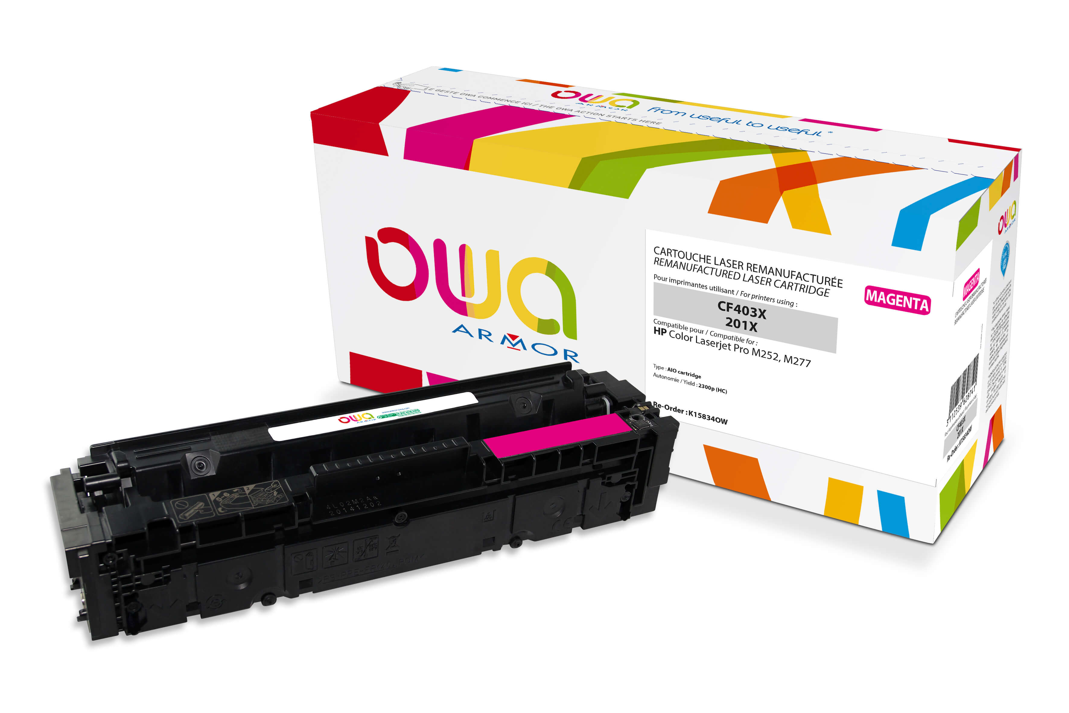 OWA Armor toner kompatibilní s HP CF403X, 2300st, červená/magenta