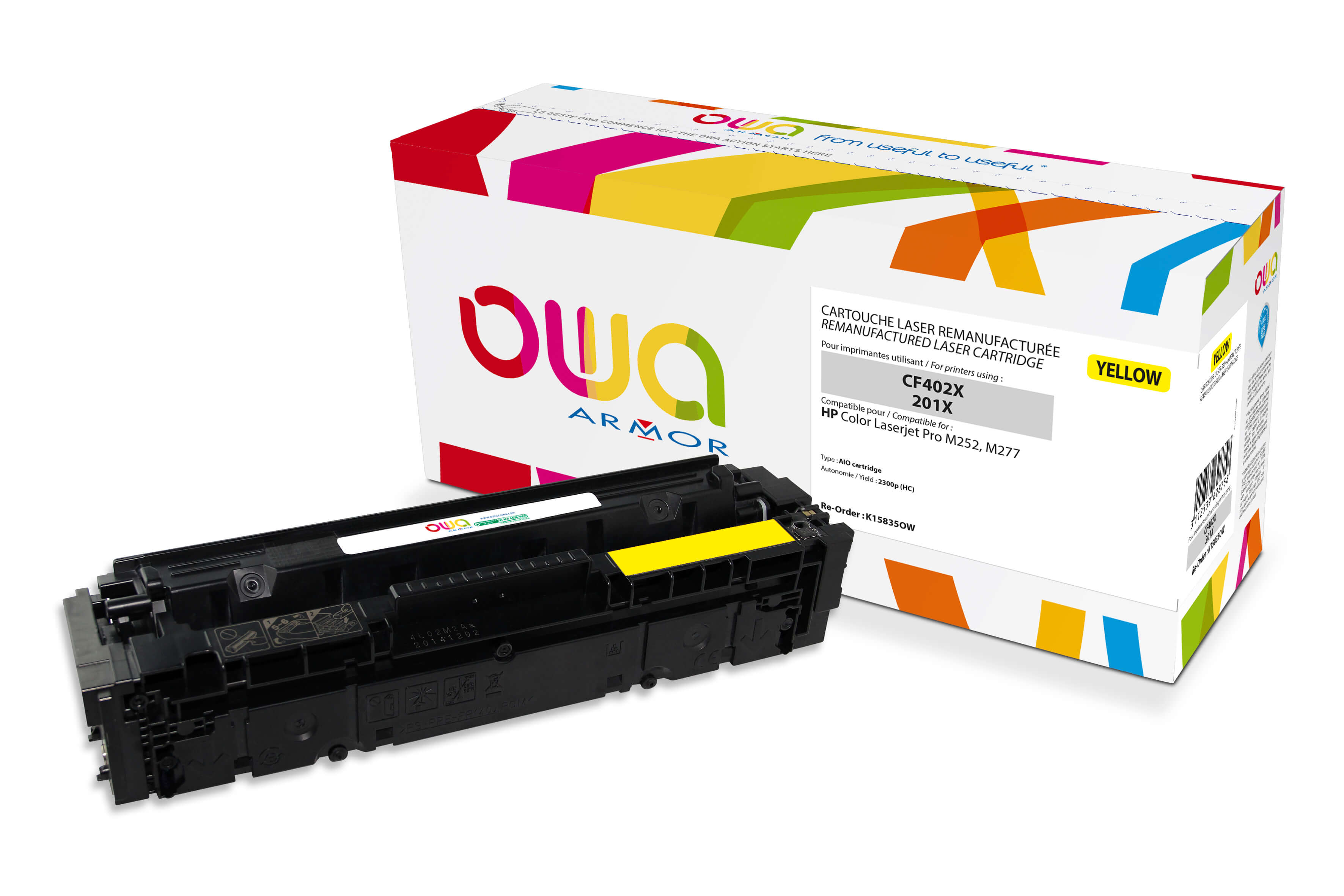 OWA Armor toner kompatibilní s HP CF402X, 2300st, žlutá/yellow