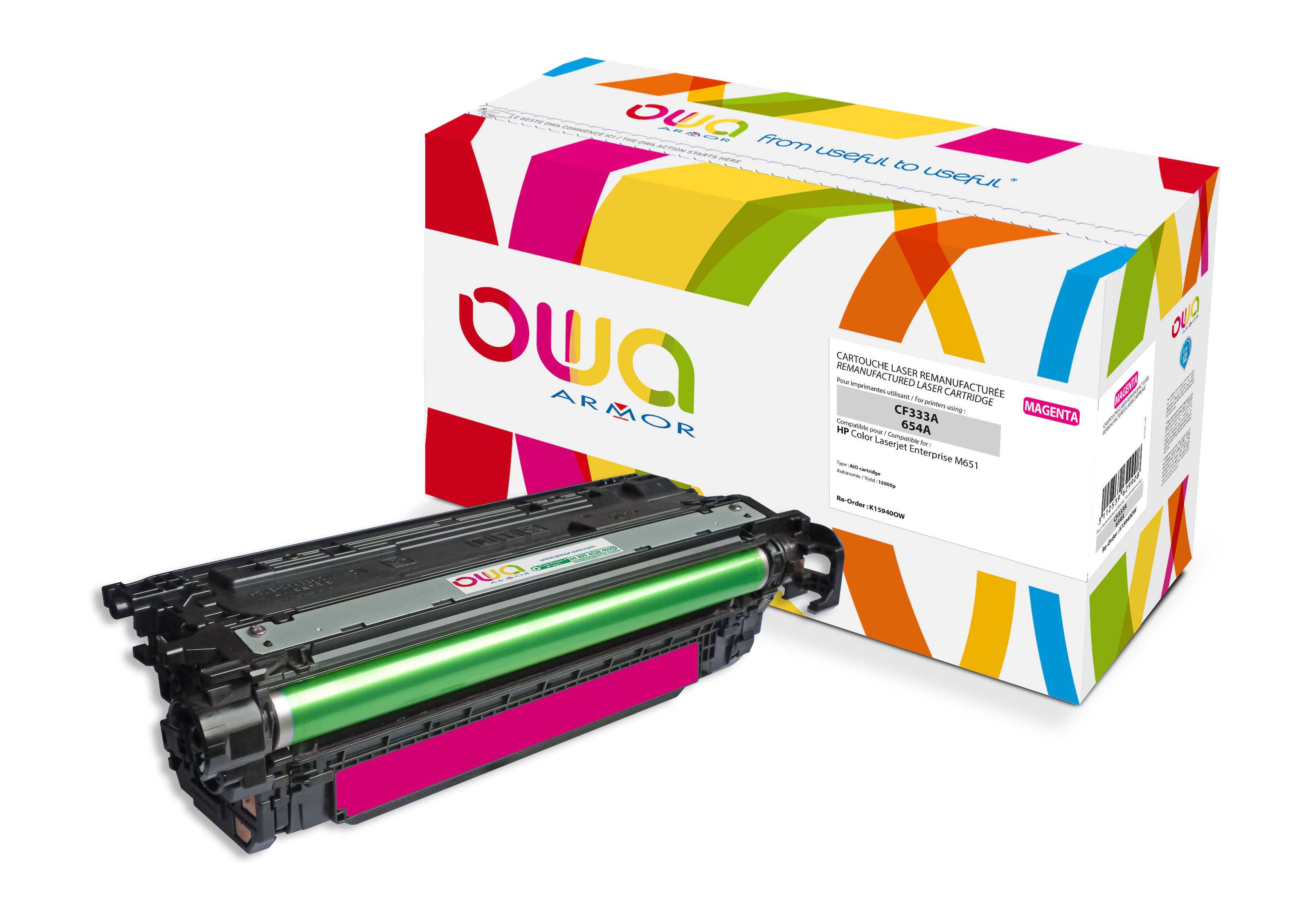 OWA Armor toner kompatibilní s HP CF333A, 15000st, červená/magenta