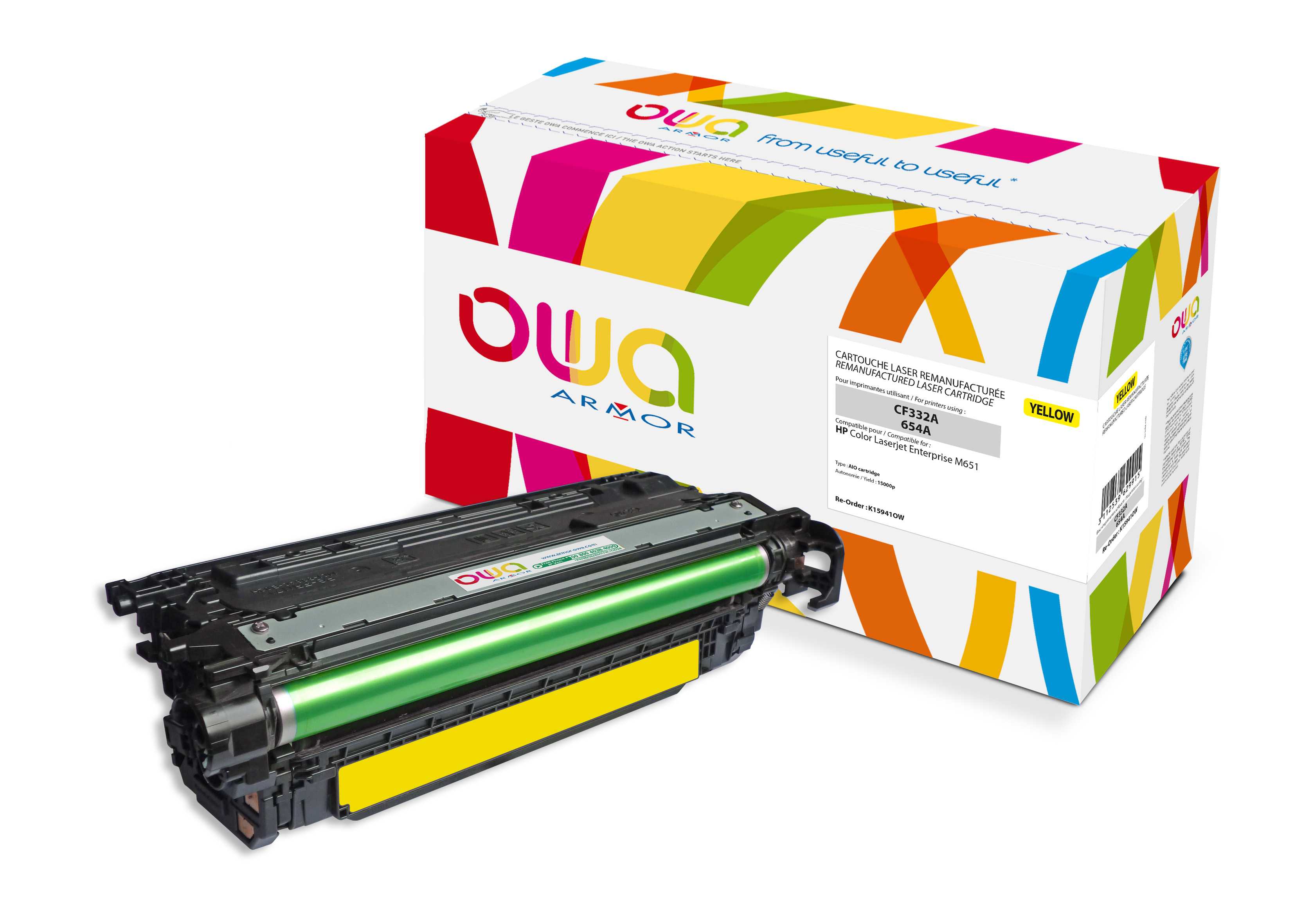OWA Armor toner kompatibilní s HP CF332A, 15000st, žlutá/yellow