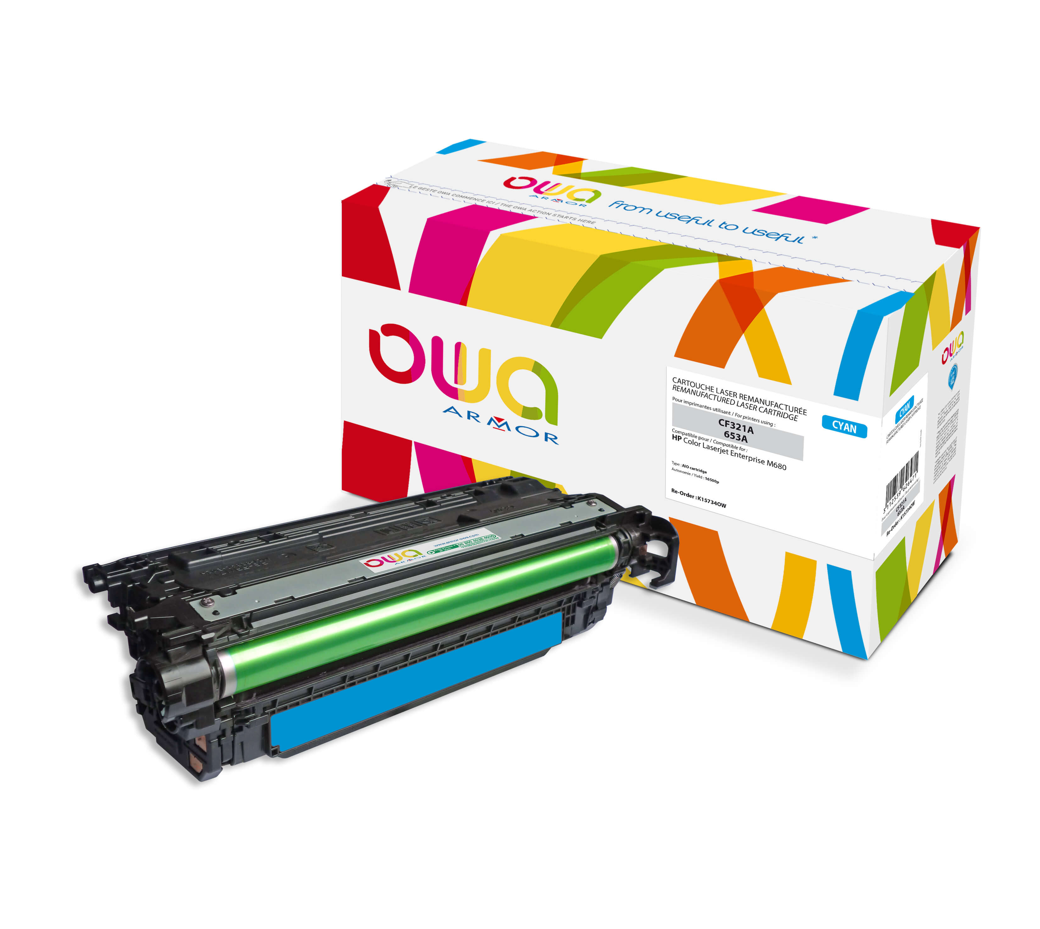 OWA Armor toner kompatibilní s HP CF321A, 16500st, modrá/cyan