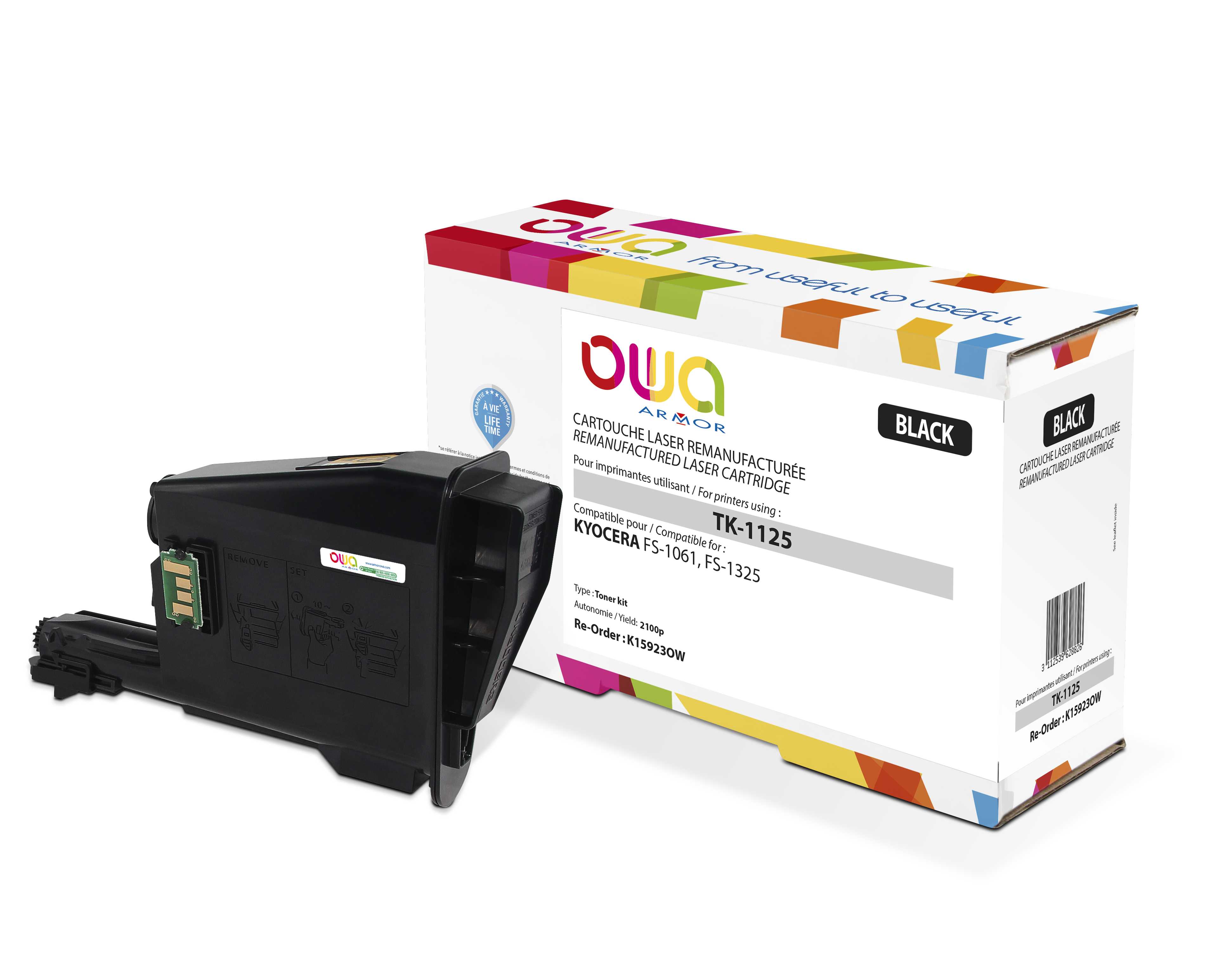 OWA Armor toner kompatibilní s Kyocera TK-1125, 2100st, černá/black