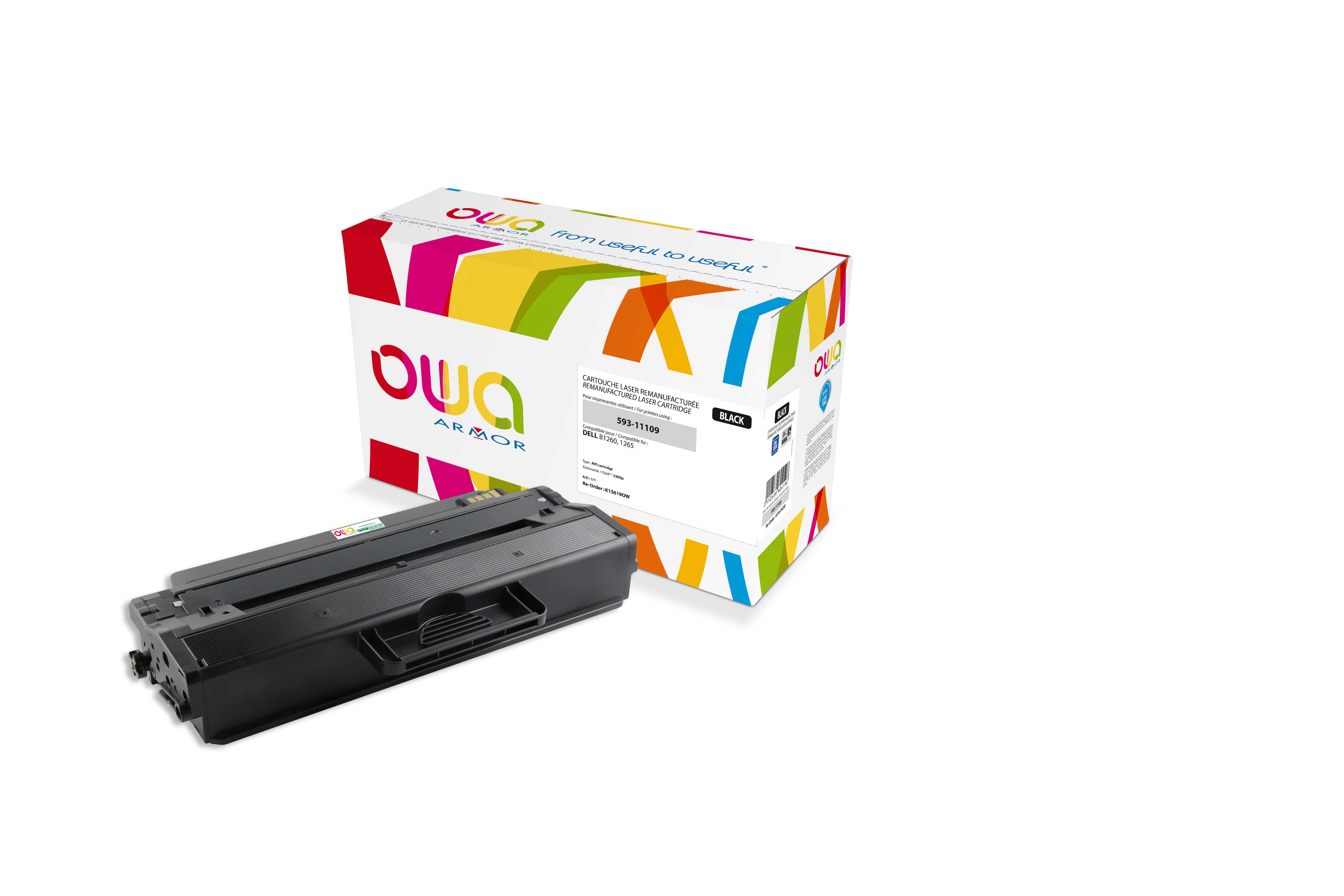 OWA Armor toner kompatibilní s Dell 593-11109, 2500 str, černá/black