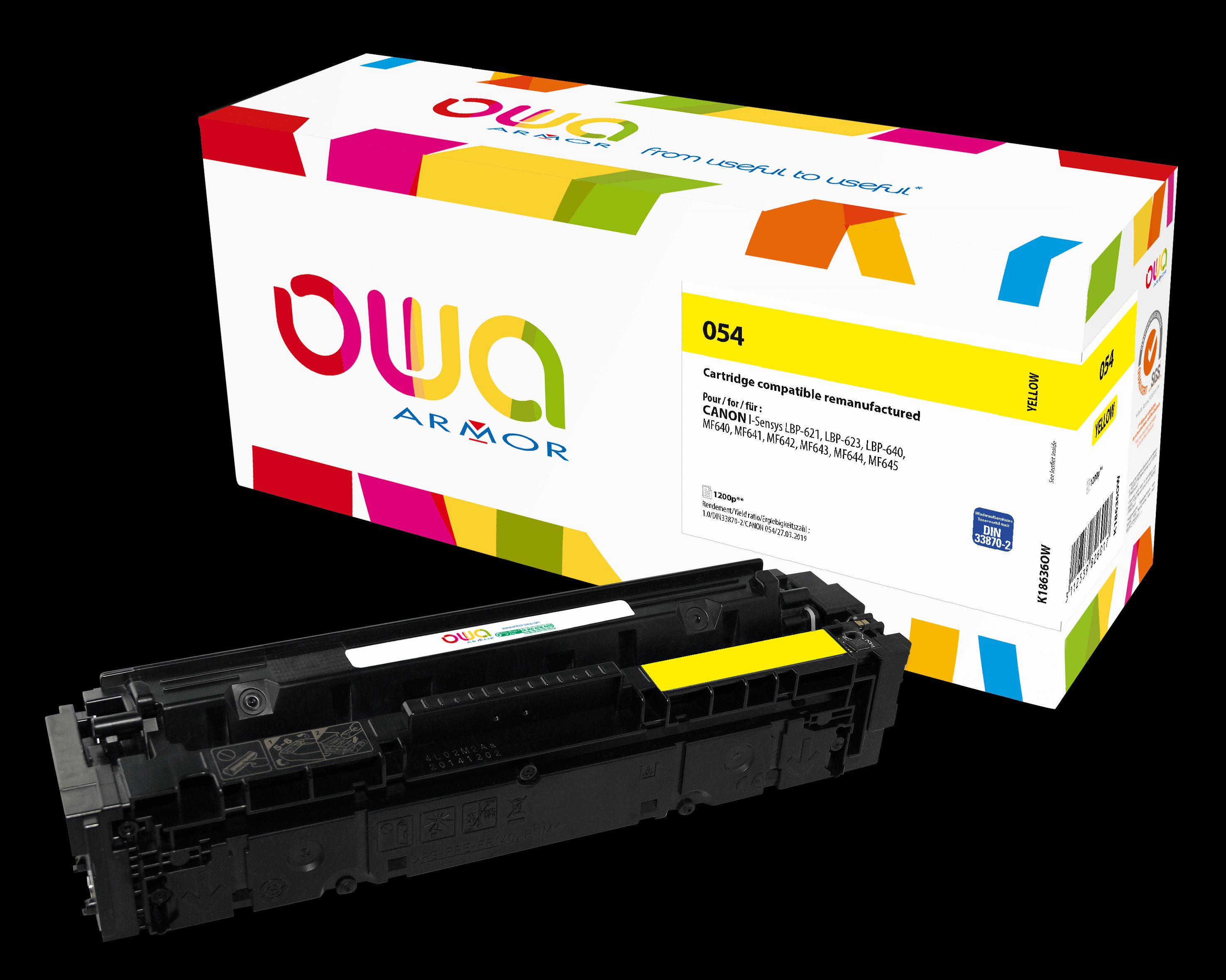 Obrázok OWA Armor toner pro CANON CRG-054 Y, žlutá/yellow K18636OW