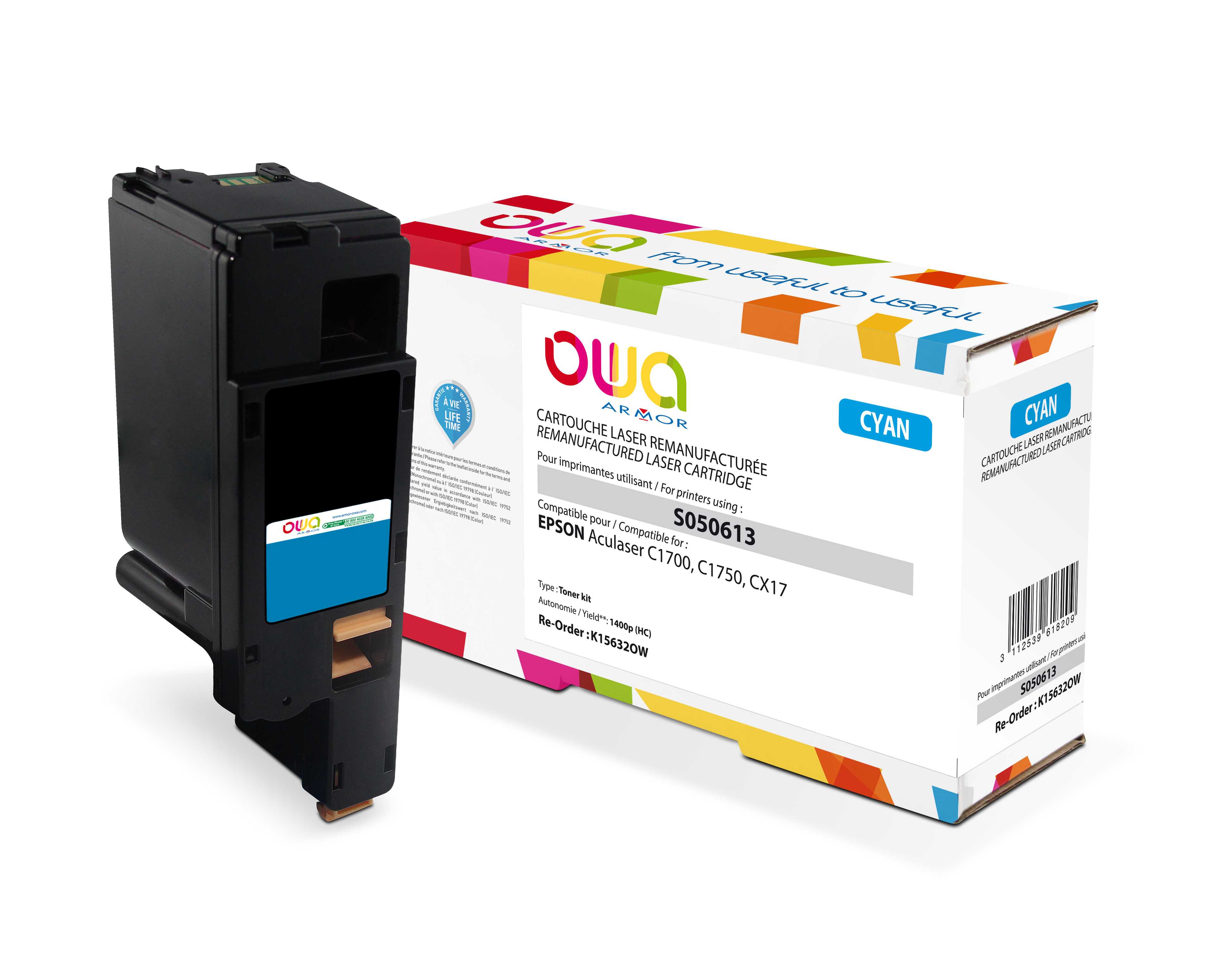 OWA Armor toner kompatibilní s Epson C13S050613, 1400st, modrá/cyan