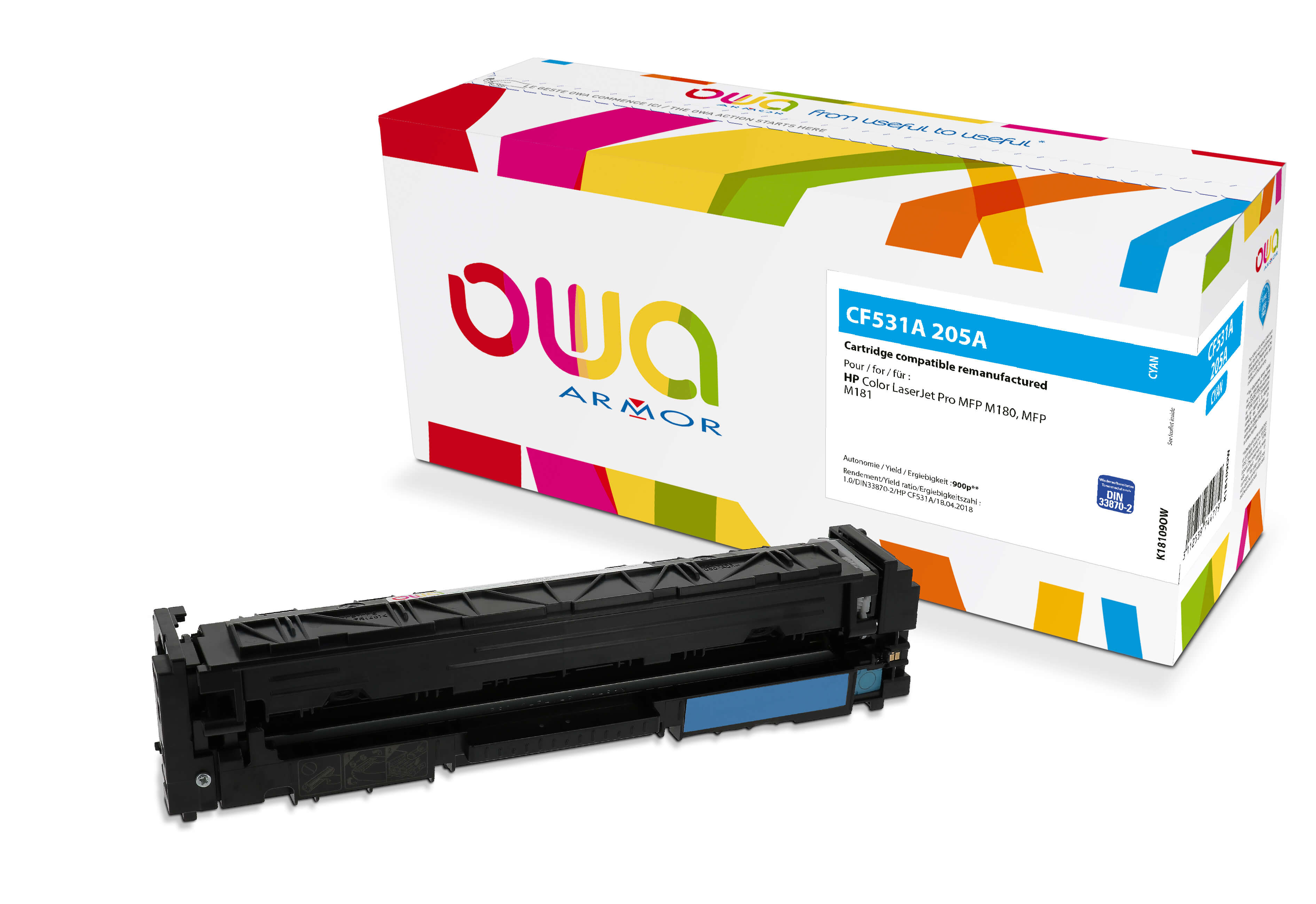 Obrázok OWA Armor toner pro HP CF531A, modrá/cyan K18109OW