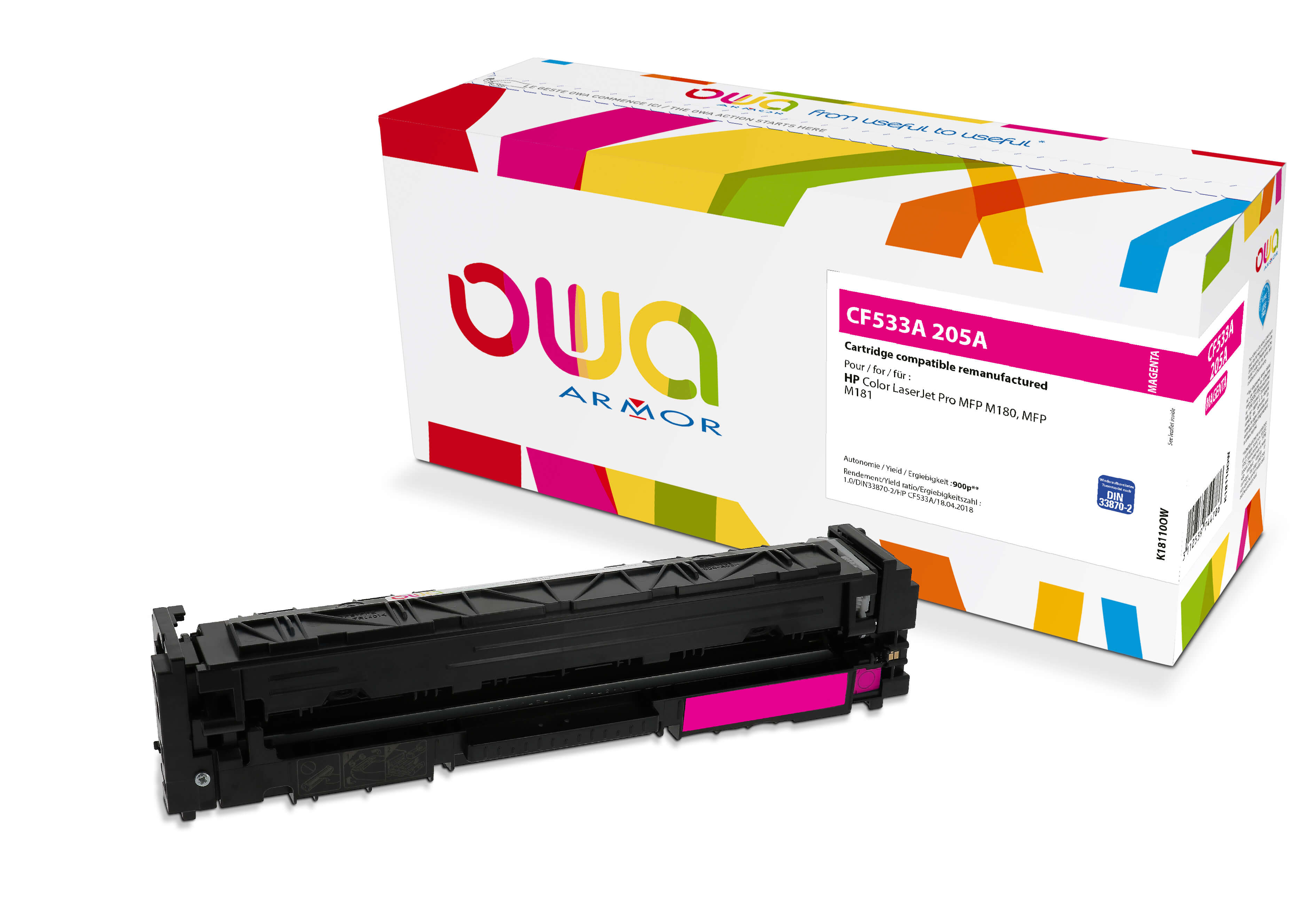 Obrázok OWA Armor toner pro HP CF533A, červená/magenta K18110OW