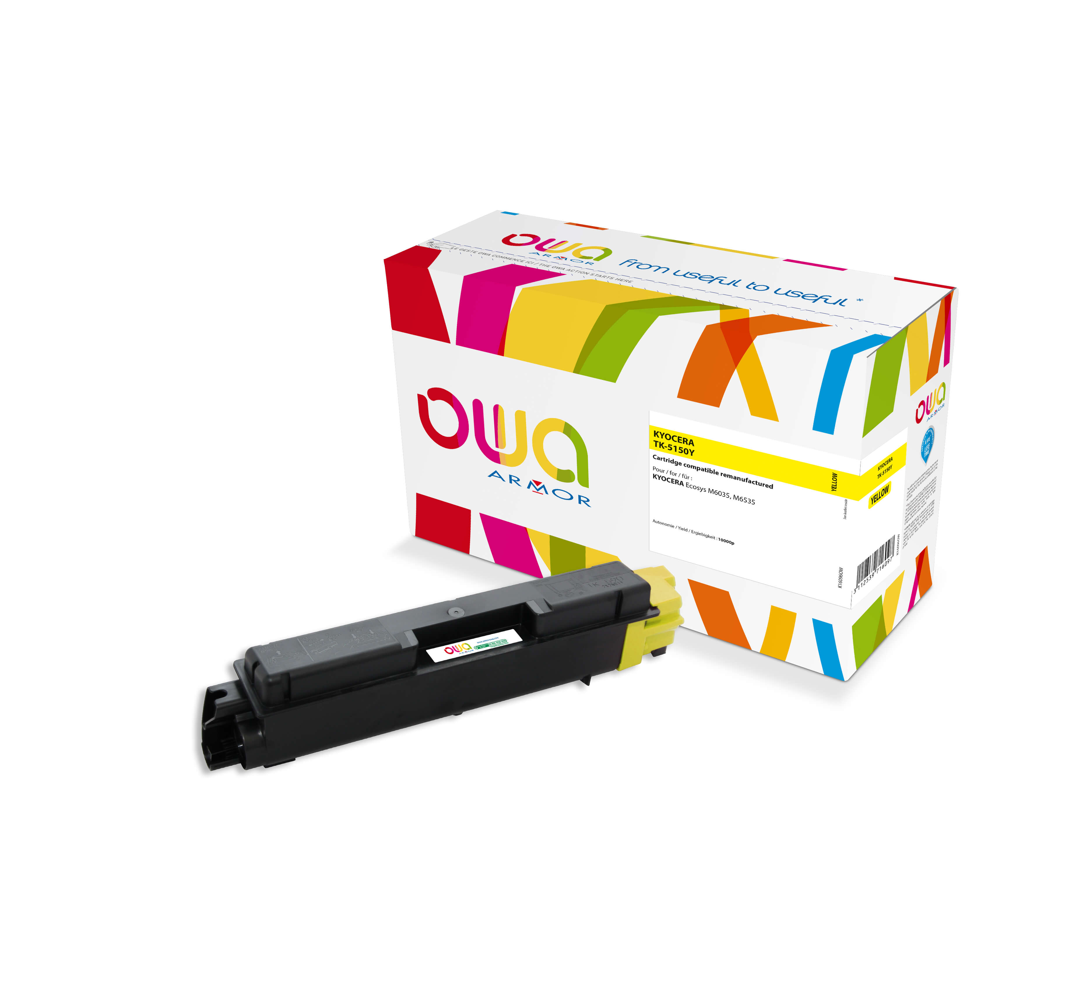 OWA Armor toner kompatibilní s Kyocera TK-5150Y, 10000st, žlutá/yellow