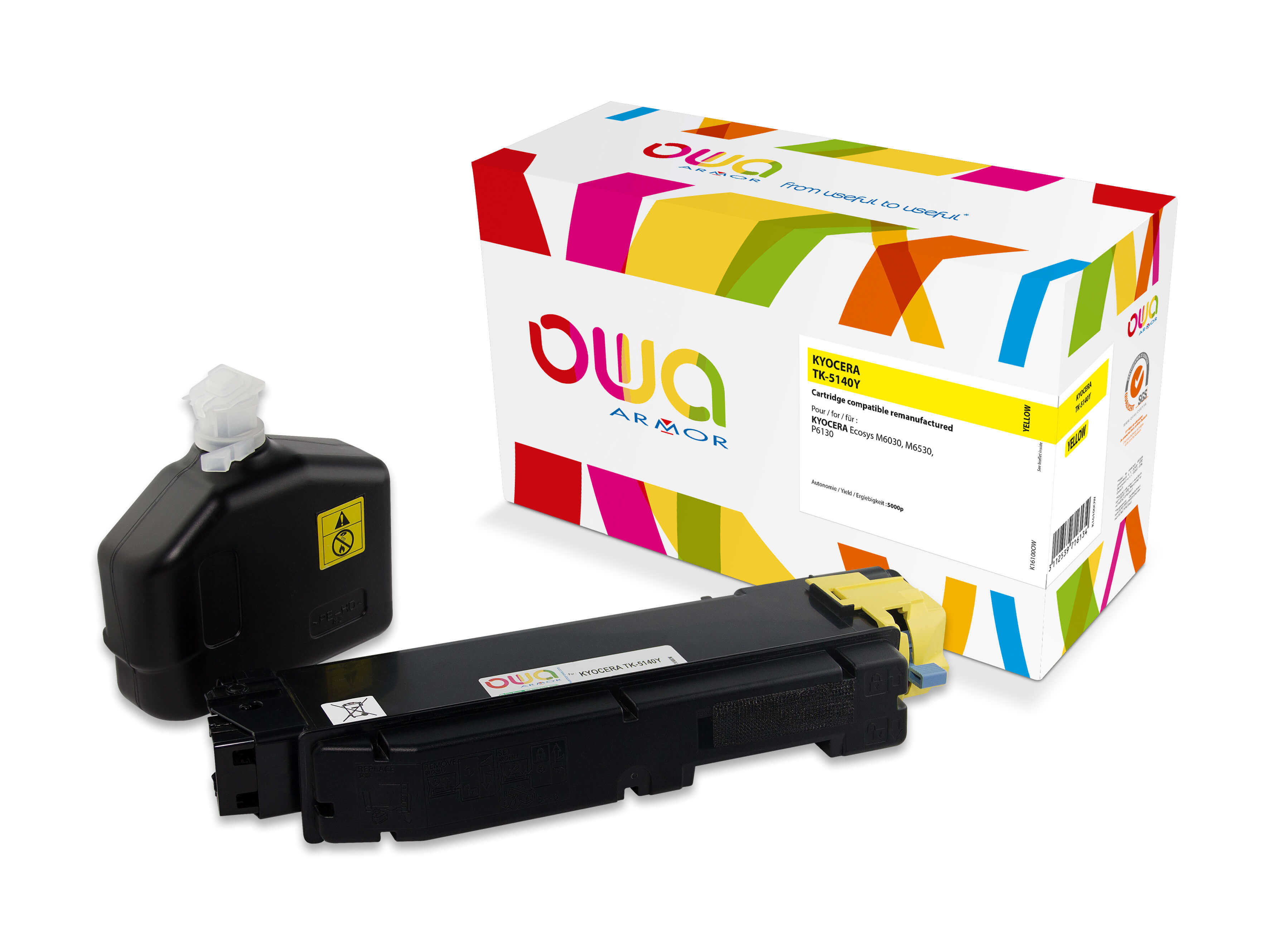 OWA Armor toner kompatibilní s Kyocera TK-5140Y, 5000st, žlutá/yellow