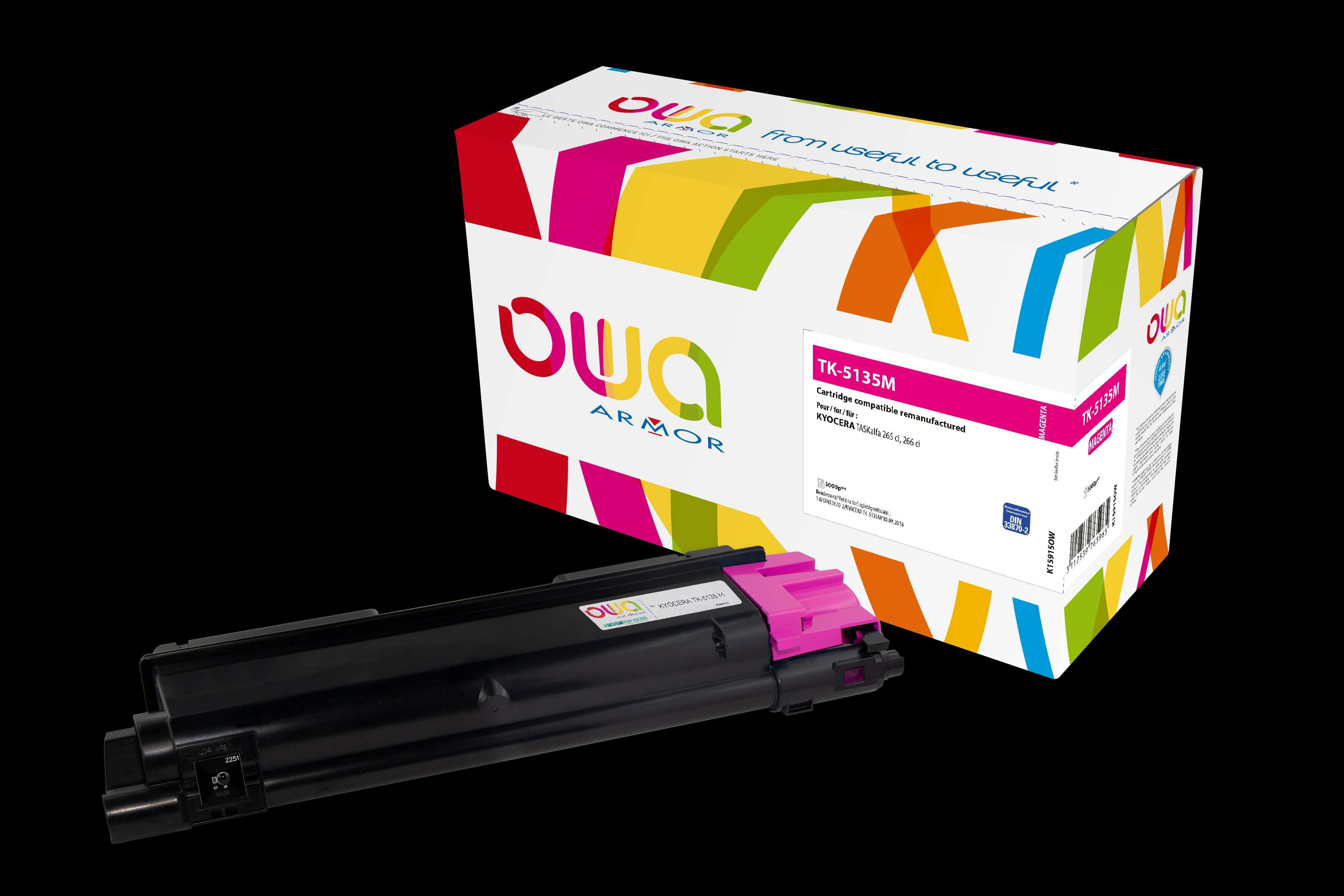 OWA Armor toner kompatibilní s Kyocera TK-5135M, 5000st, červená/magenta