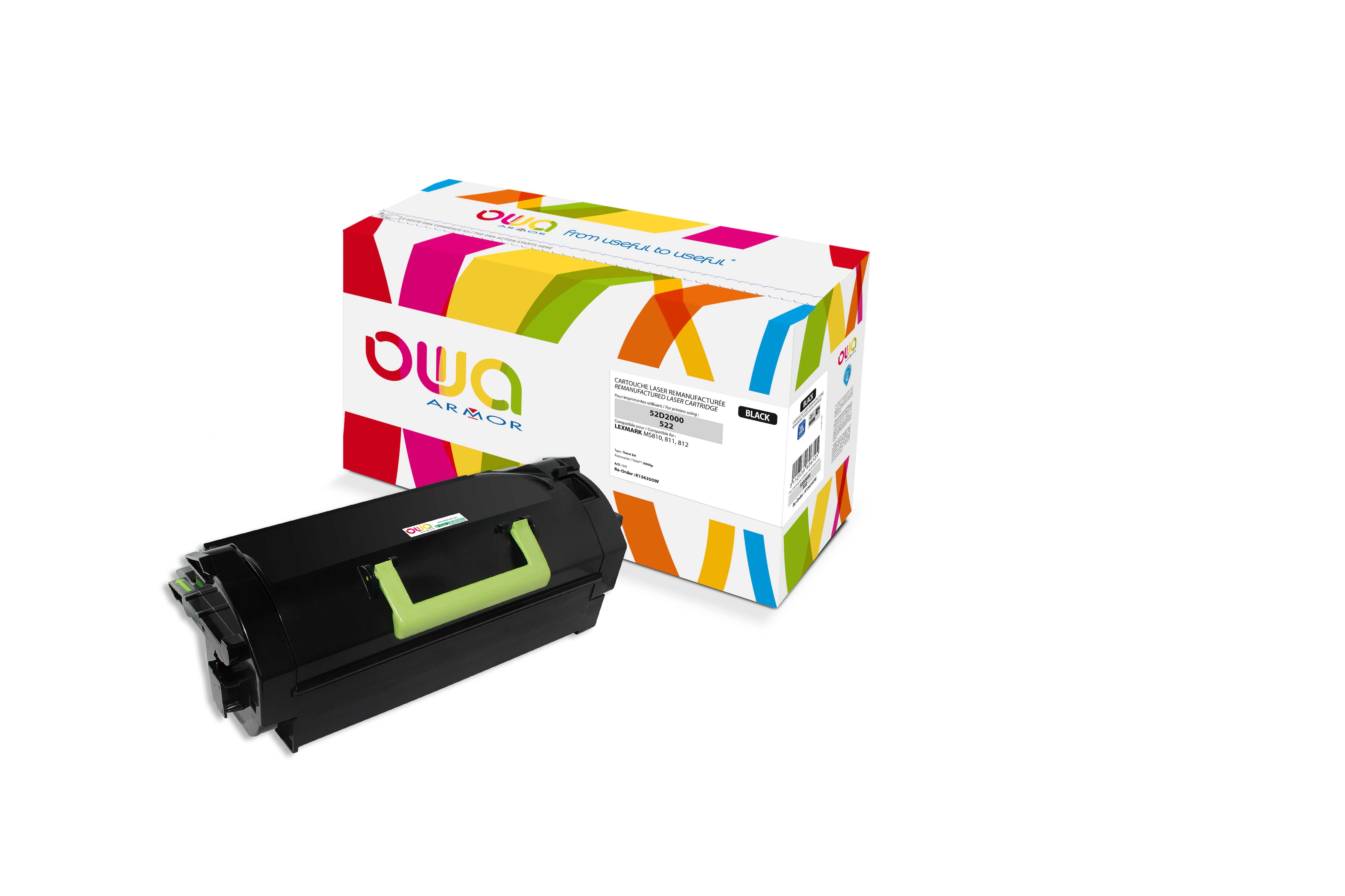 OWA Armor toner kompatibilní s LEXMARK 52D2000, černá/black