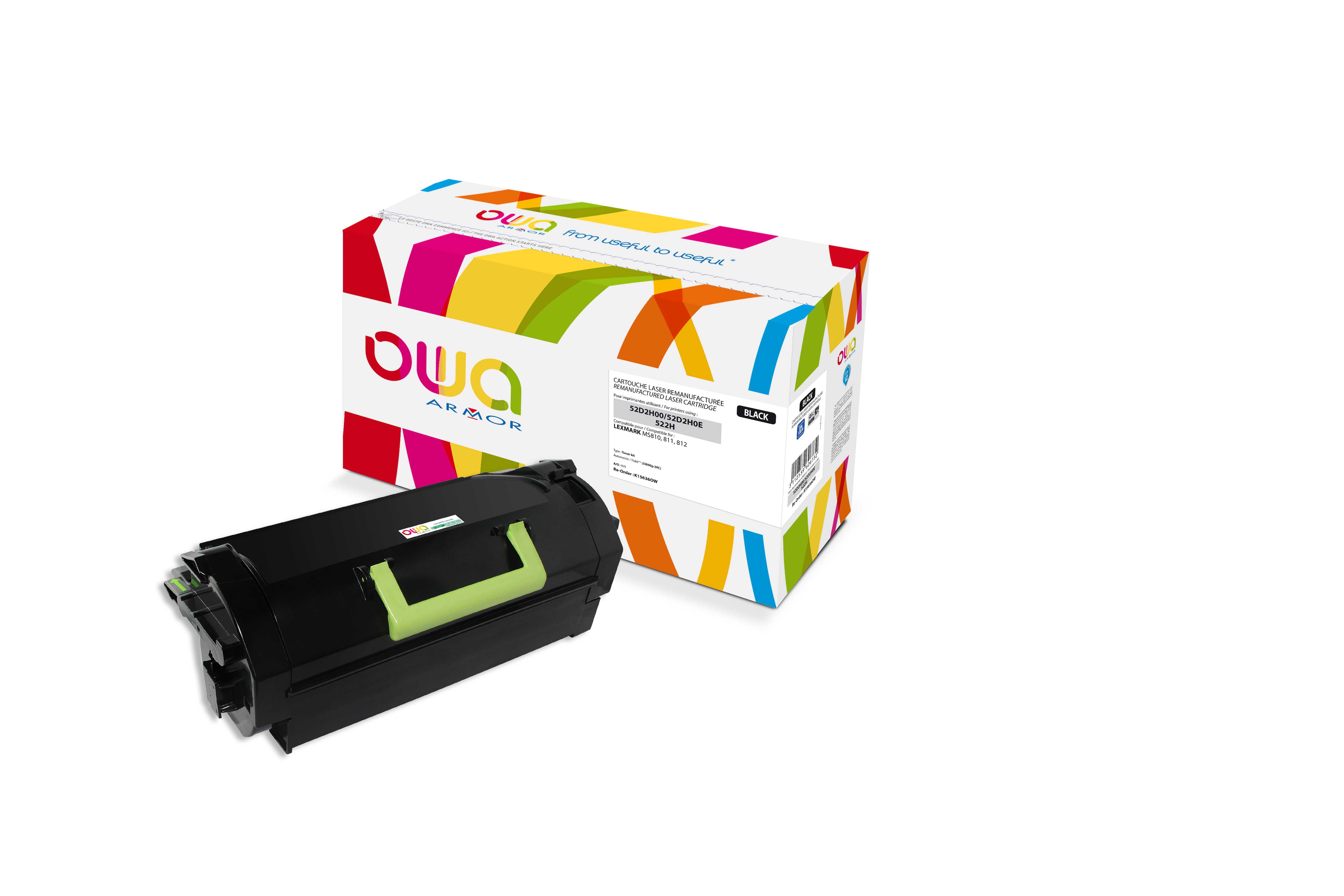 OWA Armor toner kompatibilní s LEXMARK 52D2H00, černá/black