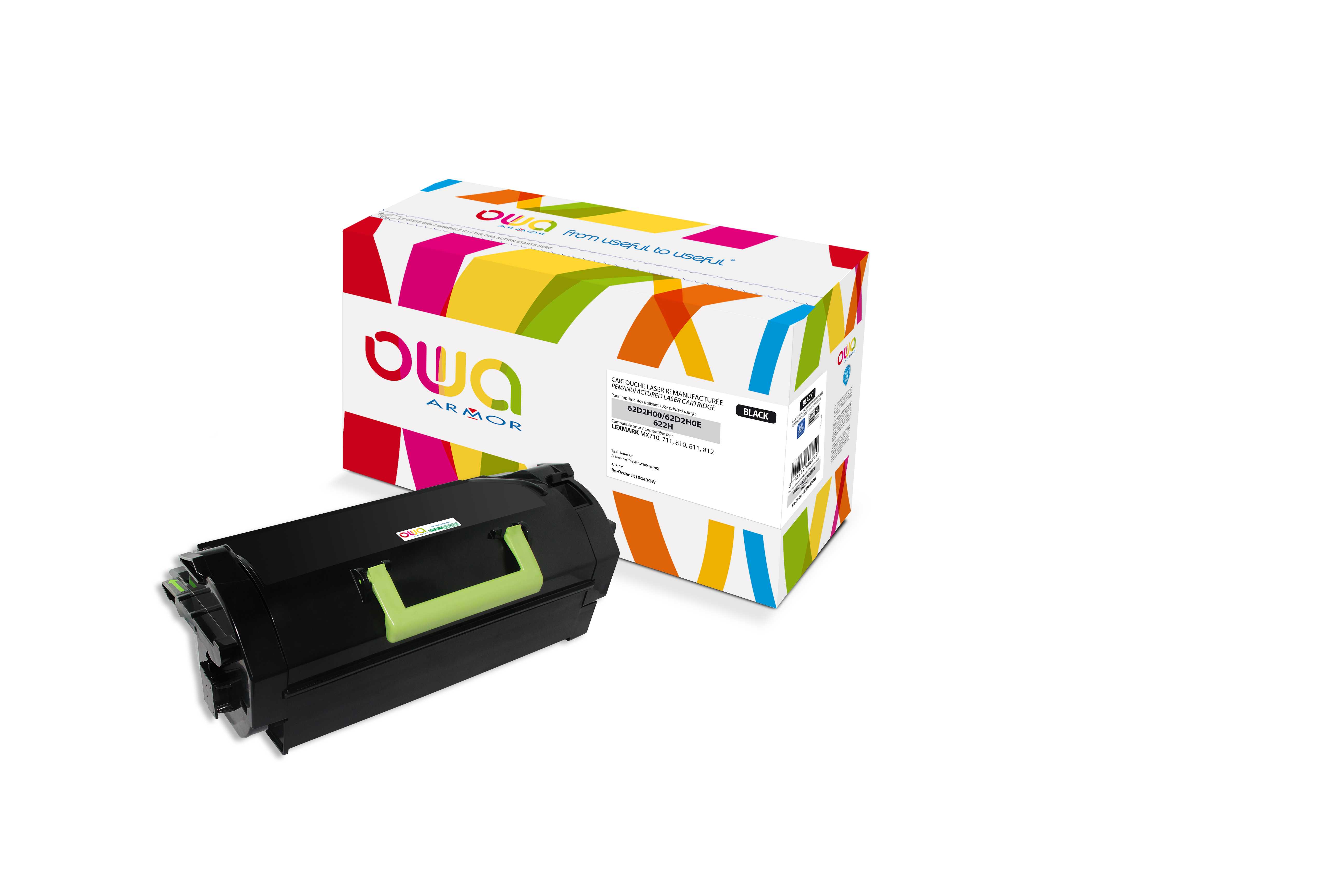 OWA Armor toner kompatibilní s LEXMARK 62D0HA0, černá/black