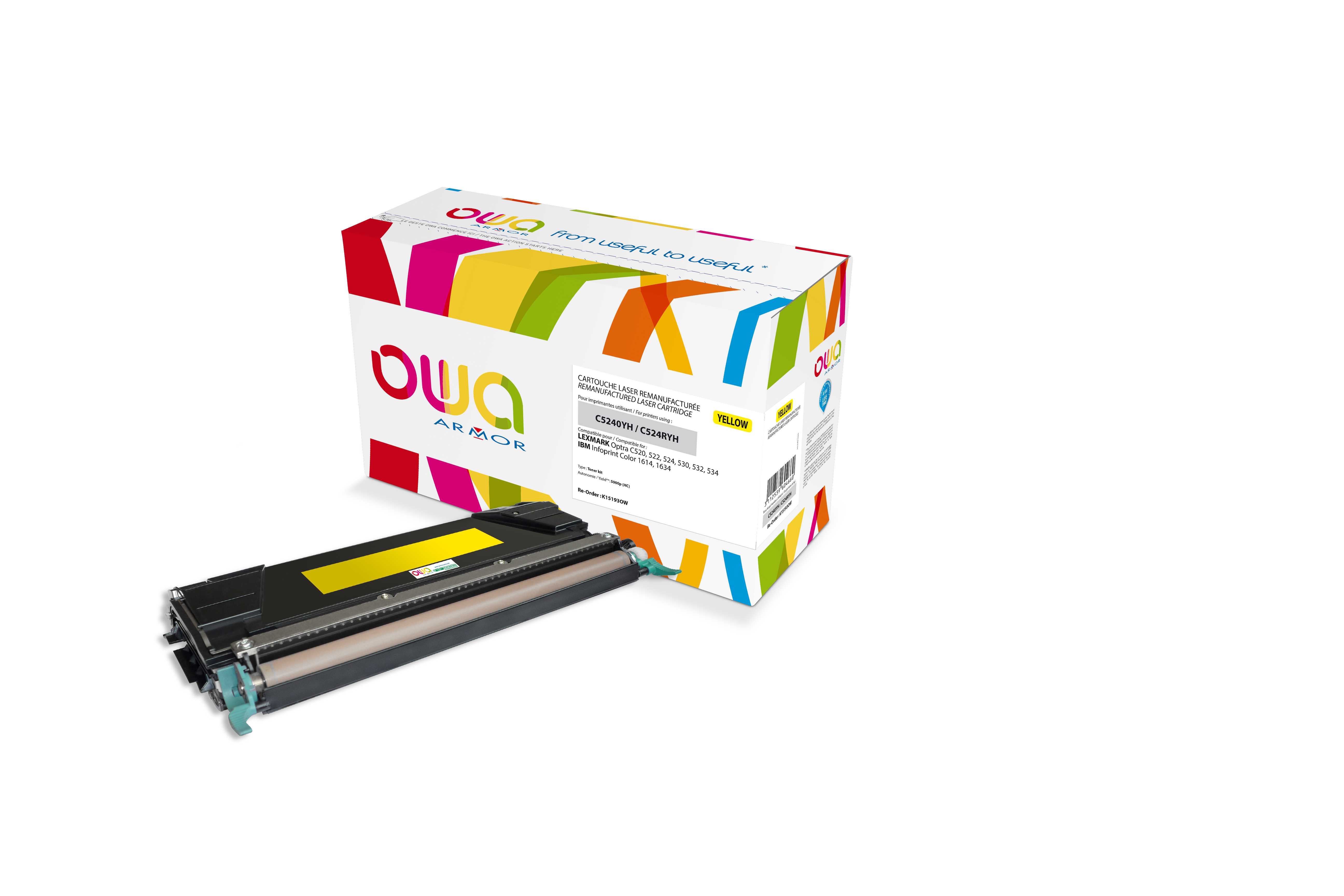 OWA Armor toner kompatibilní s Lexmark 39V0309, 5000st, žlutá/yellow