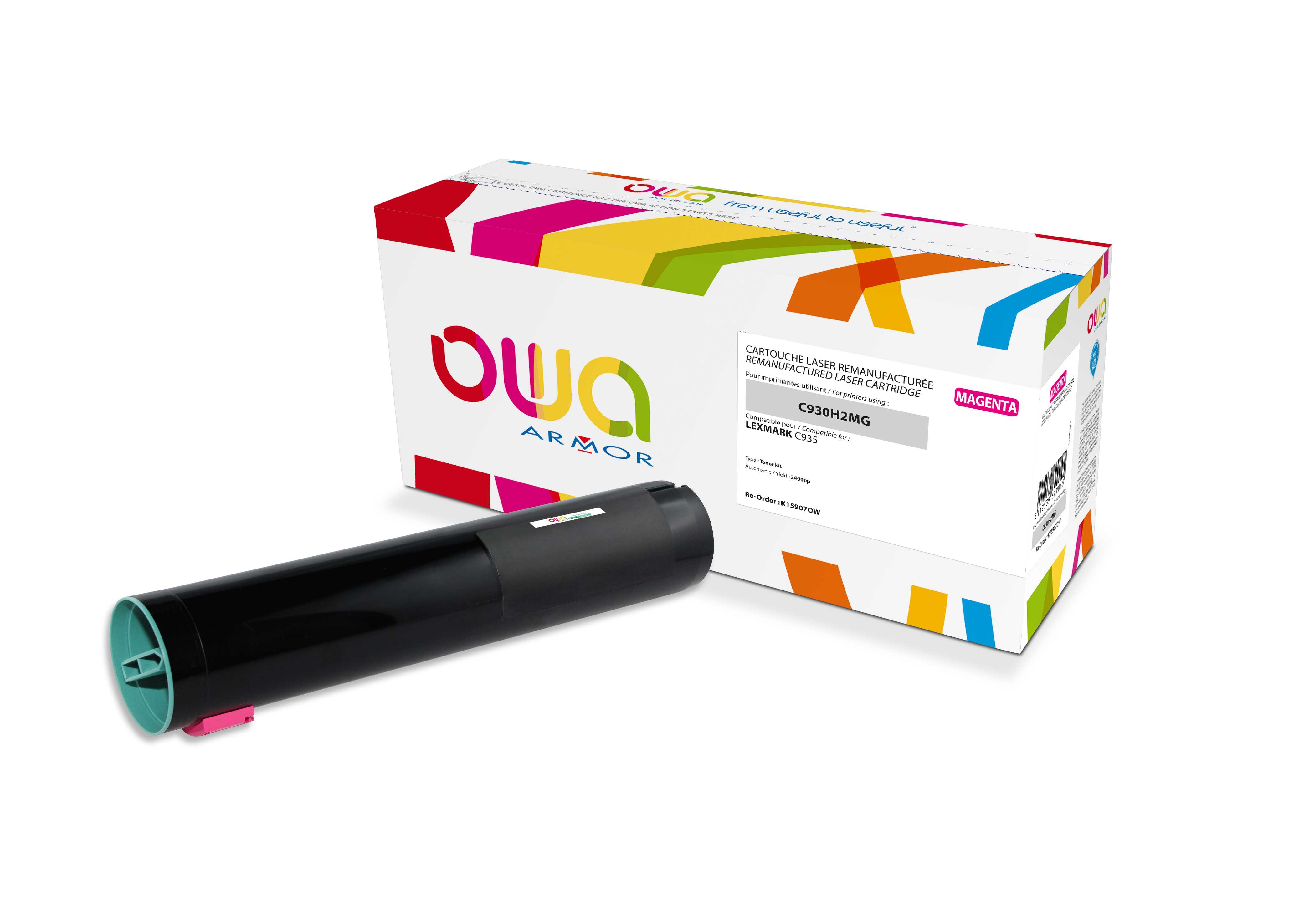 OWA Armor toner kompatibilní s Lexmark C930H2MG, 24000st, červená/magenta