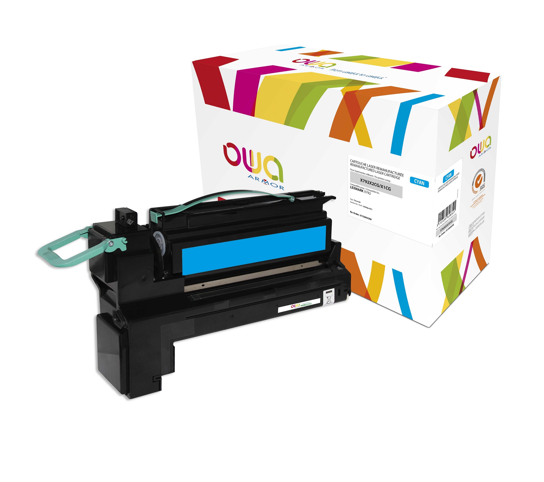 OWA Armor toner kompatibilní s Lexmark X792X2CG, 20000st, modrá/cyan