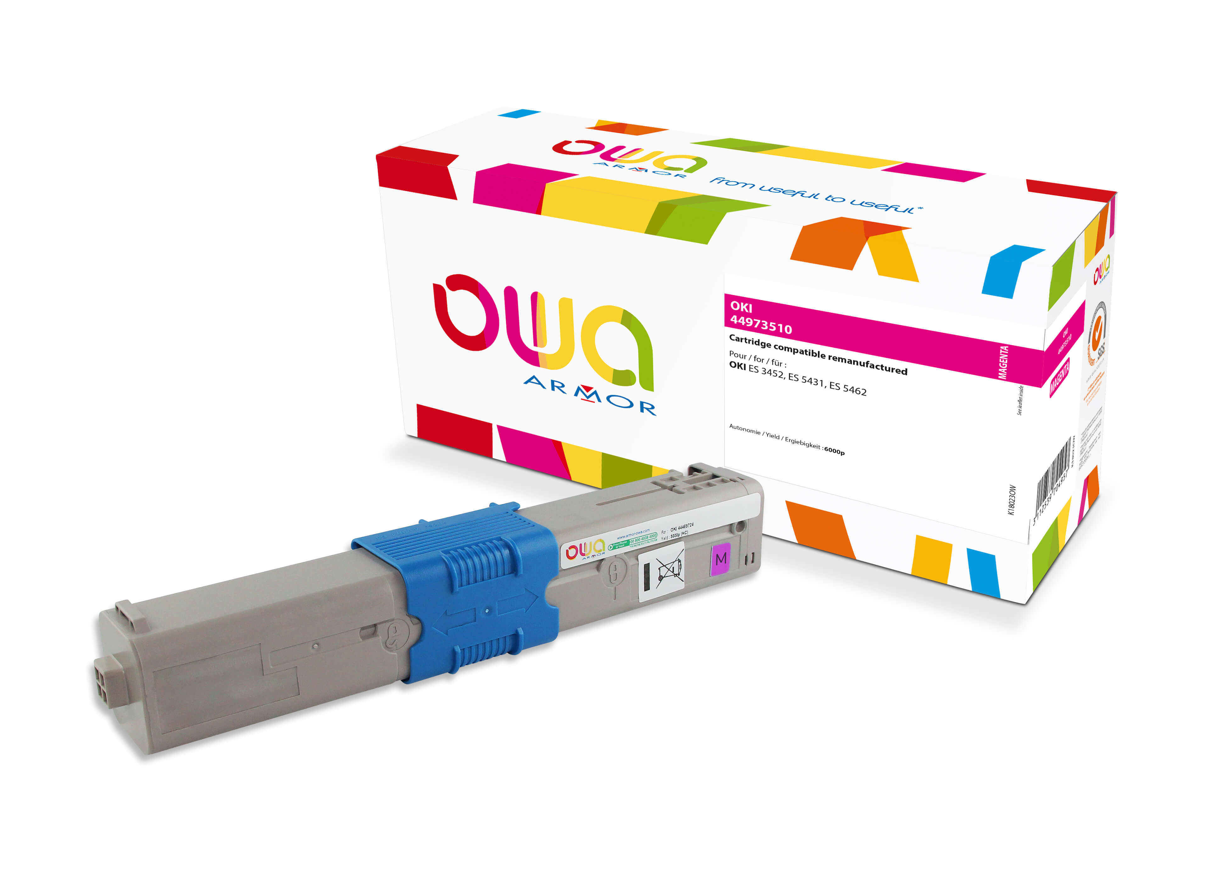 OWA Armor toner kompatibilní s OKI 44973510, 6000st, červená/magenta