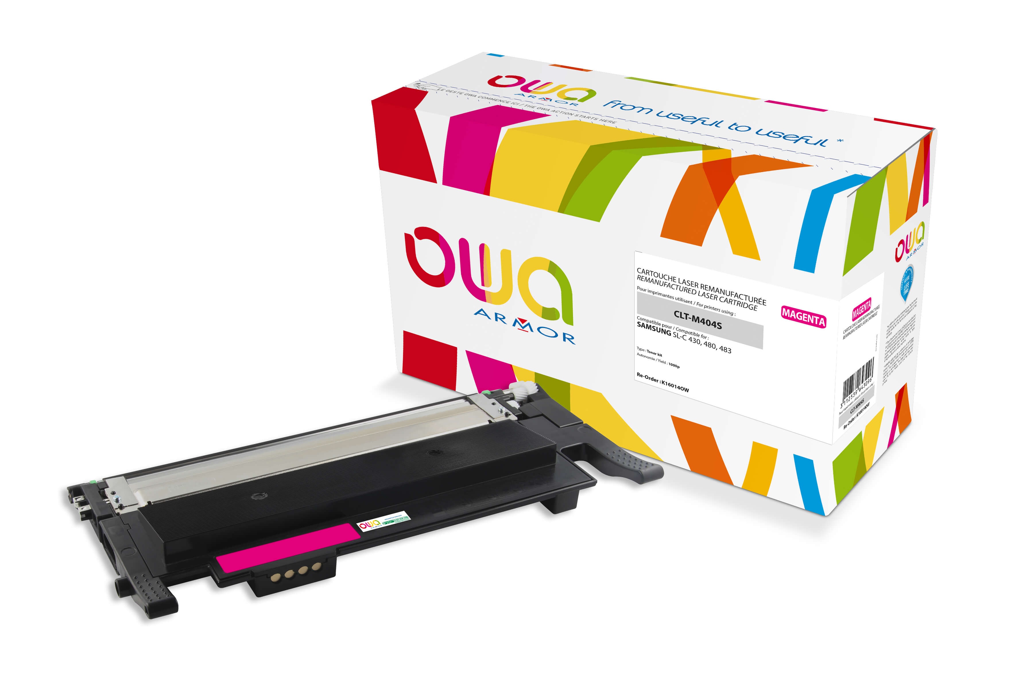 OWA Armor toner kompatibilní s Samsung CLTM404S, 1000st, červená/magenta