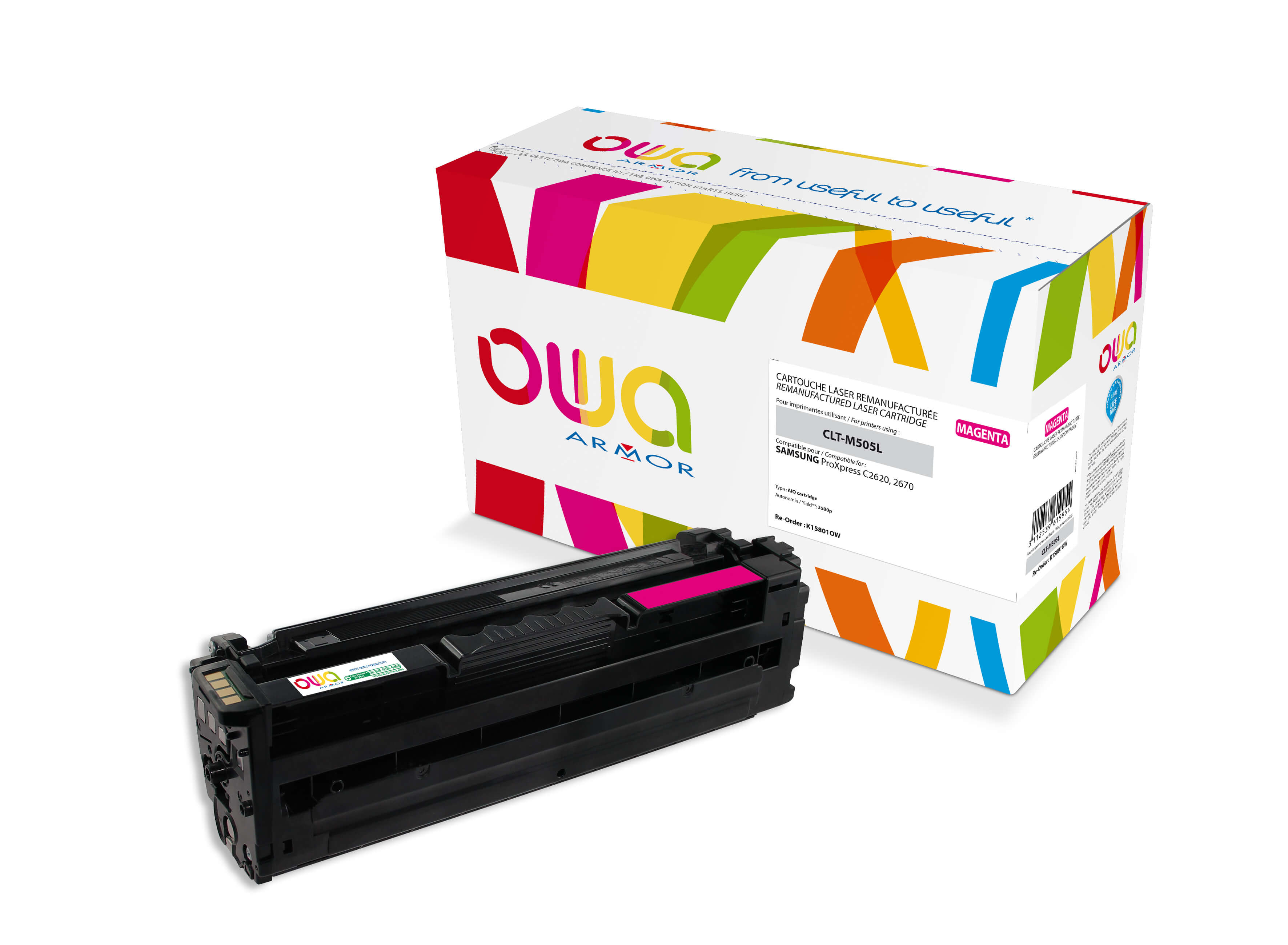OWA Armor toner kompatibilní s Samsung CLTM505L, 3500st, červená/magenta
