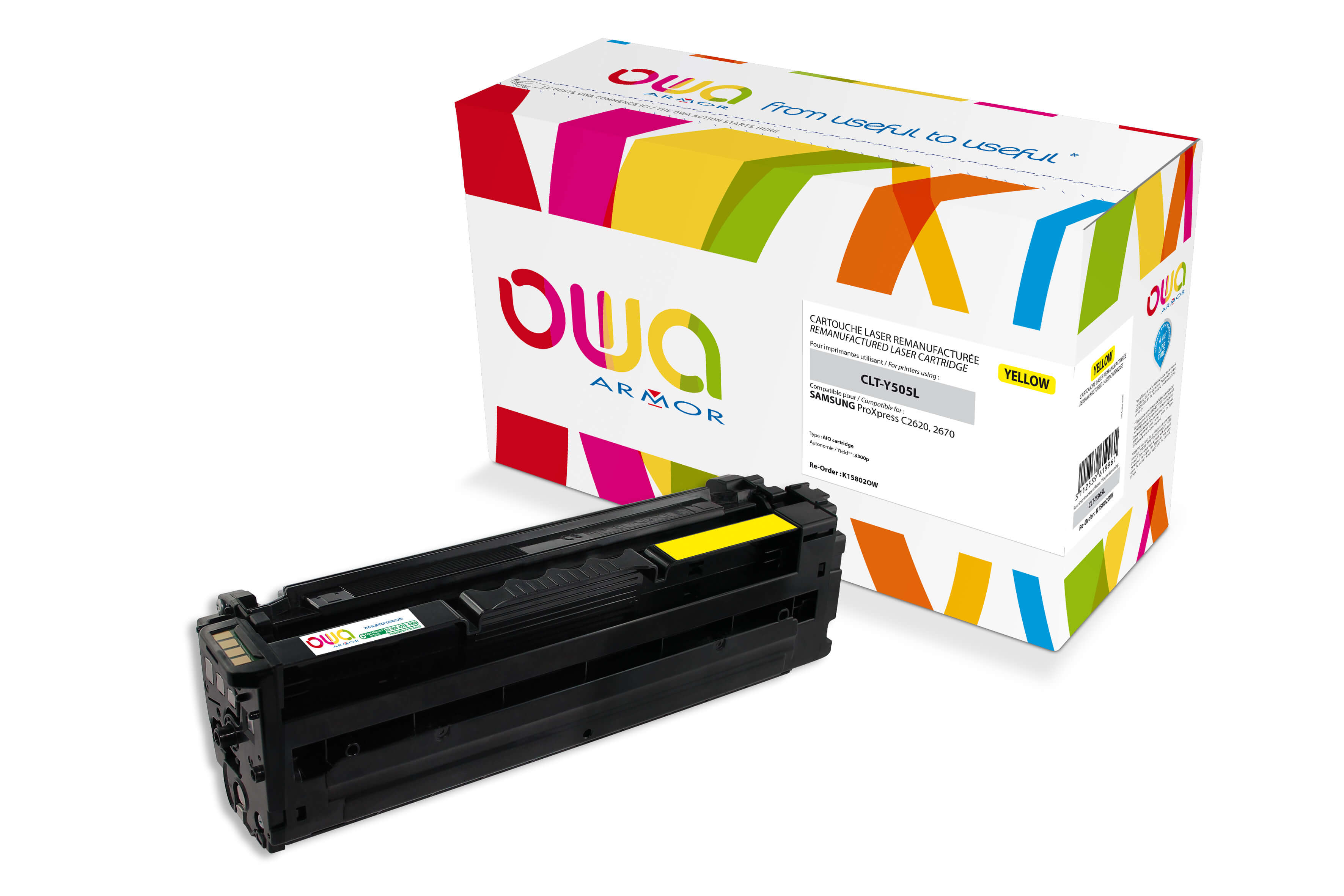 OWA Armor toner kompatibilní s Samsung CLTY505L, 3500st, žlutá/yellow
