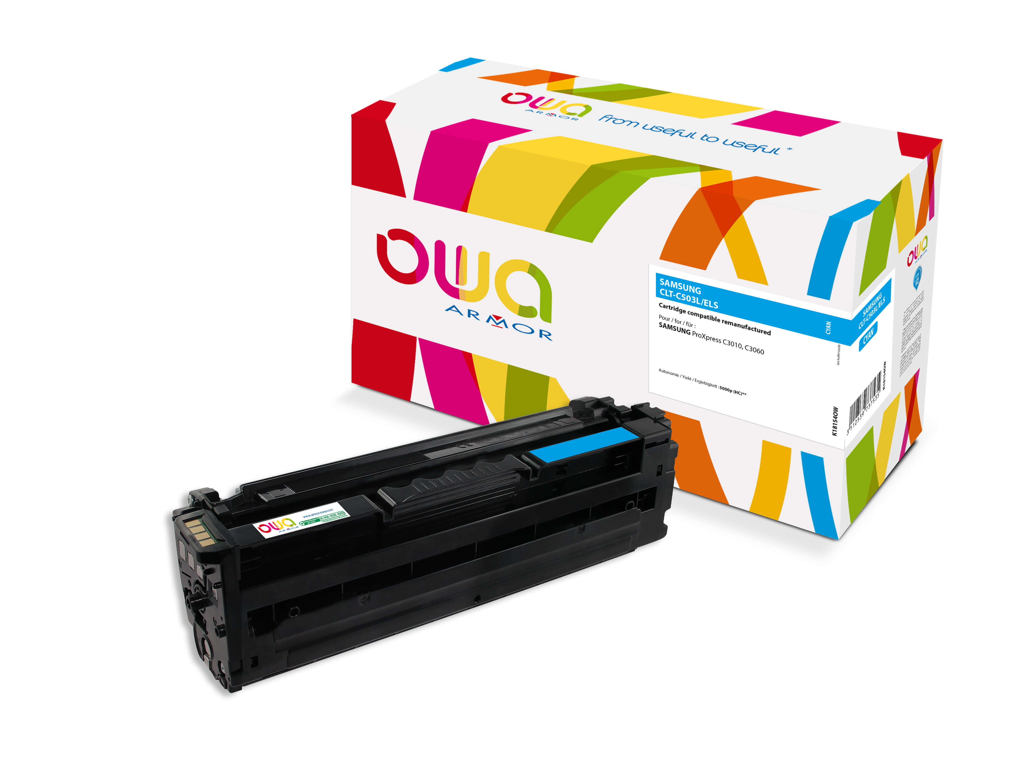 OWA Armor toner kompatibilní s Samsung CLTC503L, 5000st, modrá/cyan