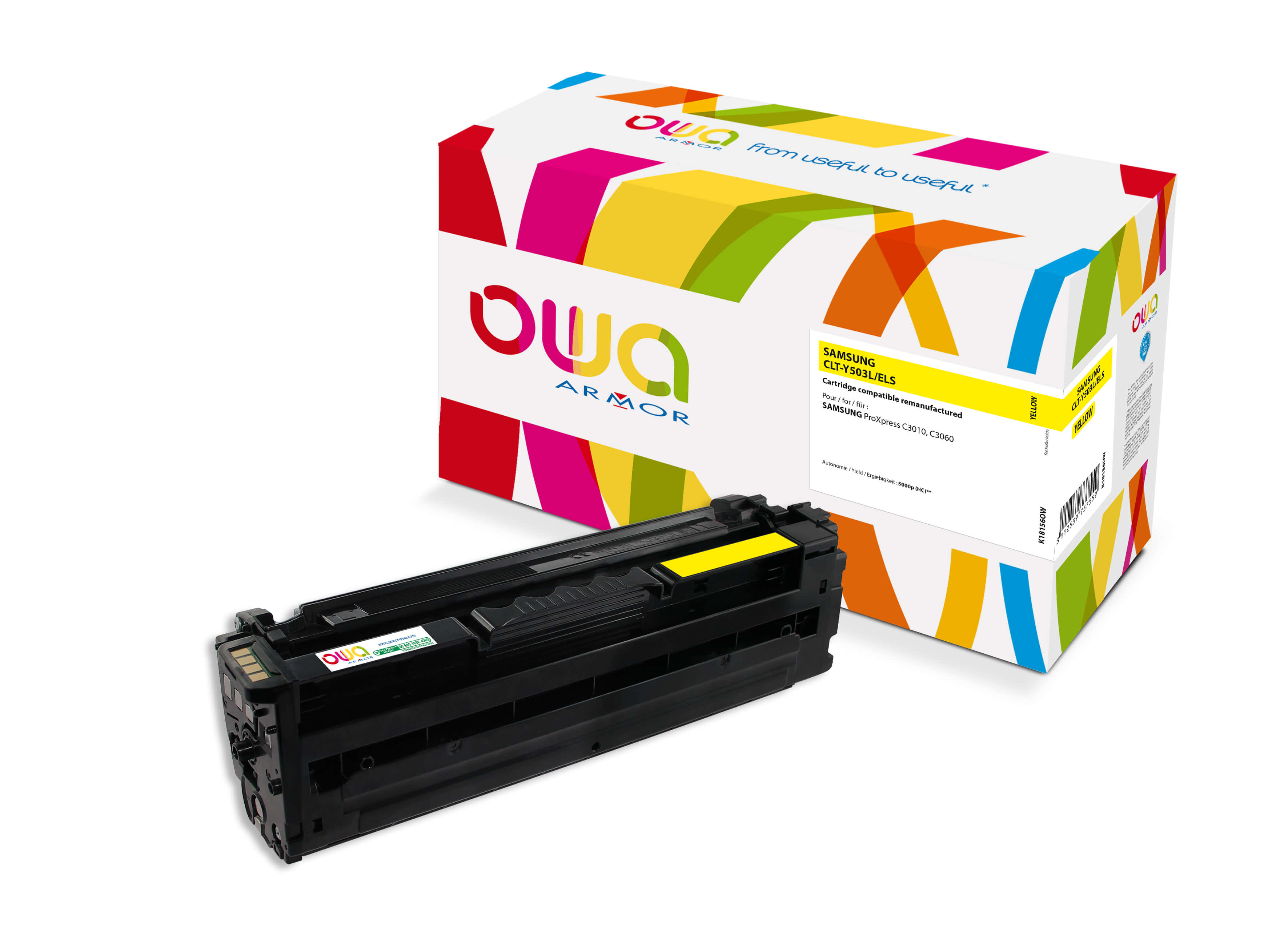 OWA Armor toner kompatibilní s Samsung CLTY503L, 5000st, žlutá/yellow