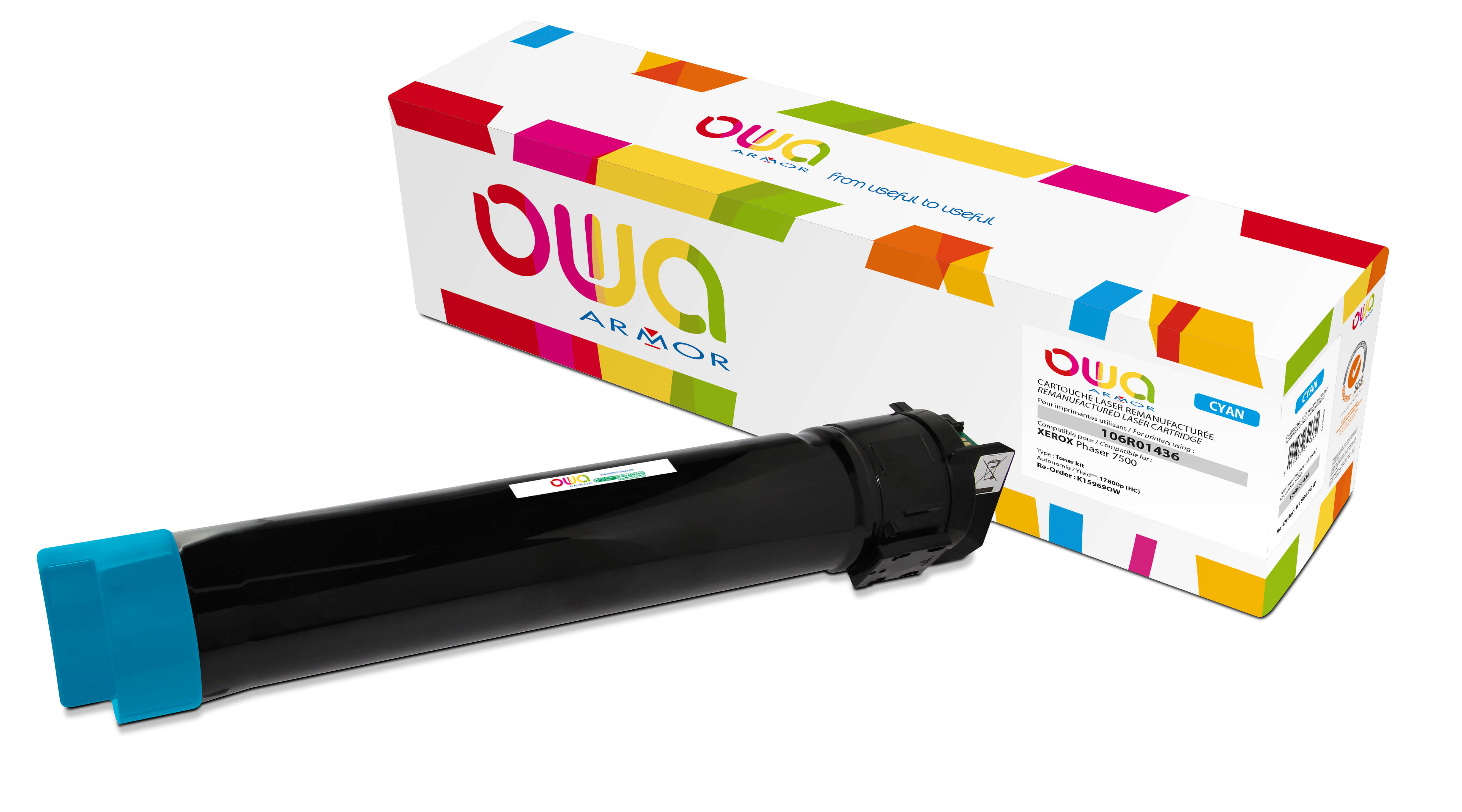 OWA Armor toner kompatibilní s XEROX 106R1443, 17800st, modrá/cyan