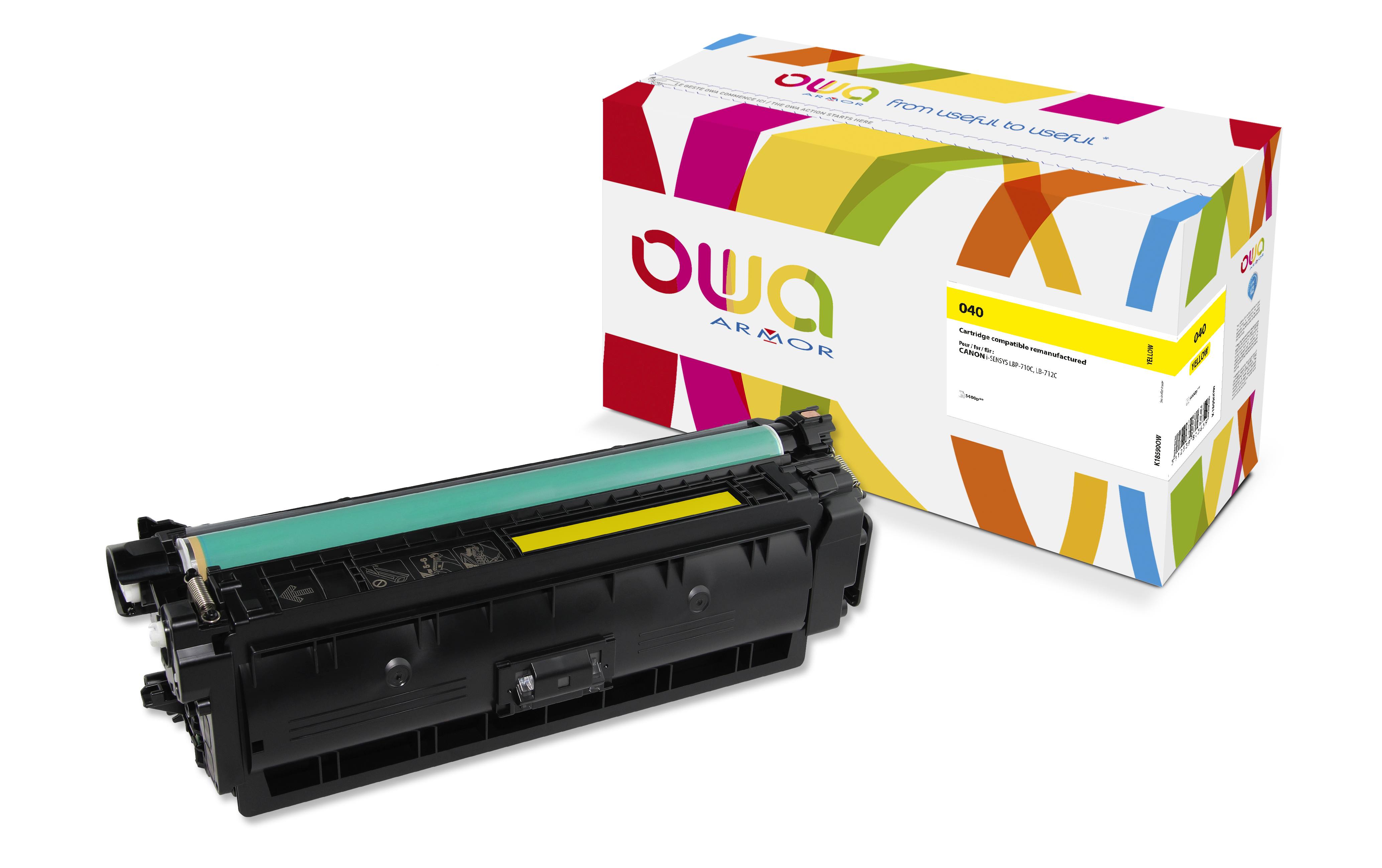 OWA Armor toner kompatibilní s Canon CRG-040 Y, 5400st, žlutá/yellow