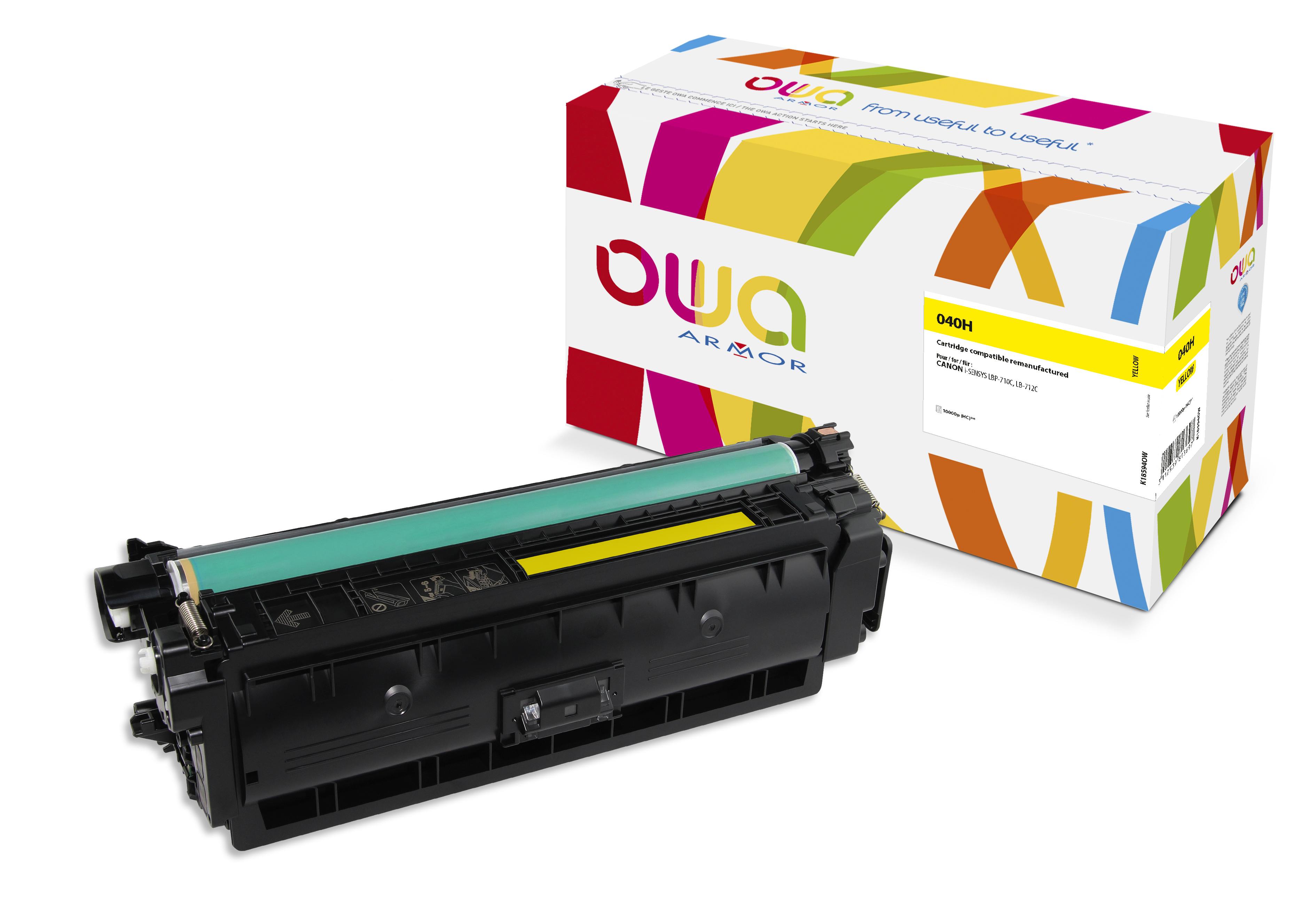 Obrázok OWA Armor toner pro CANON CRG-040H Y,žlutá/yellow K18594OW