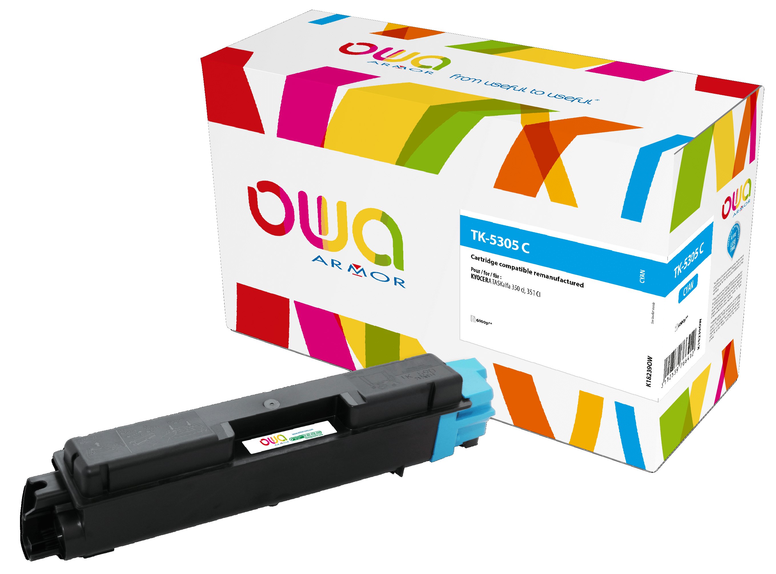 OWA Armor toner kompatibilní s Kyocera TK-5305C, 6000st, modrá/cyan