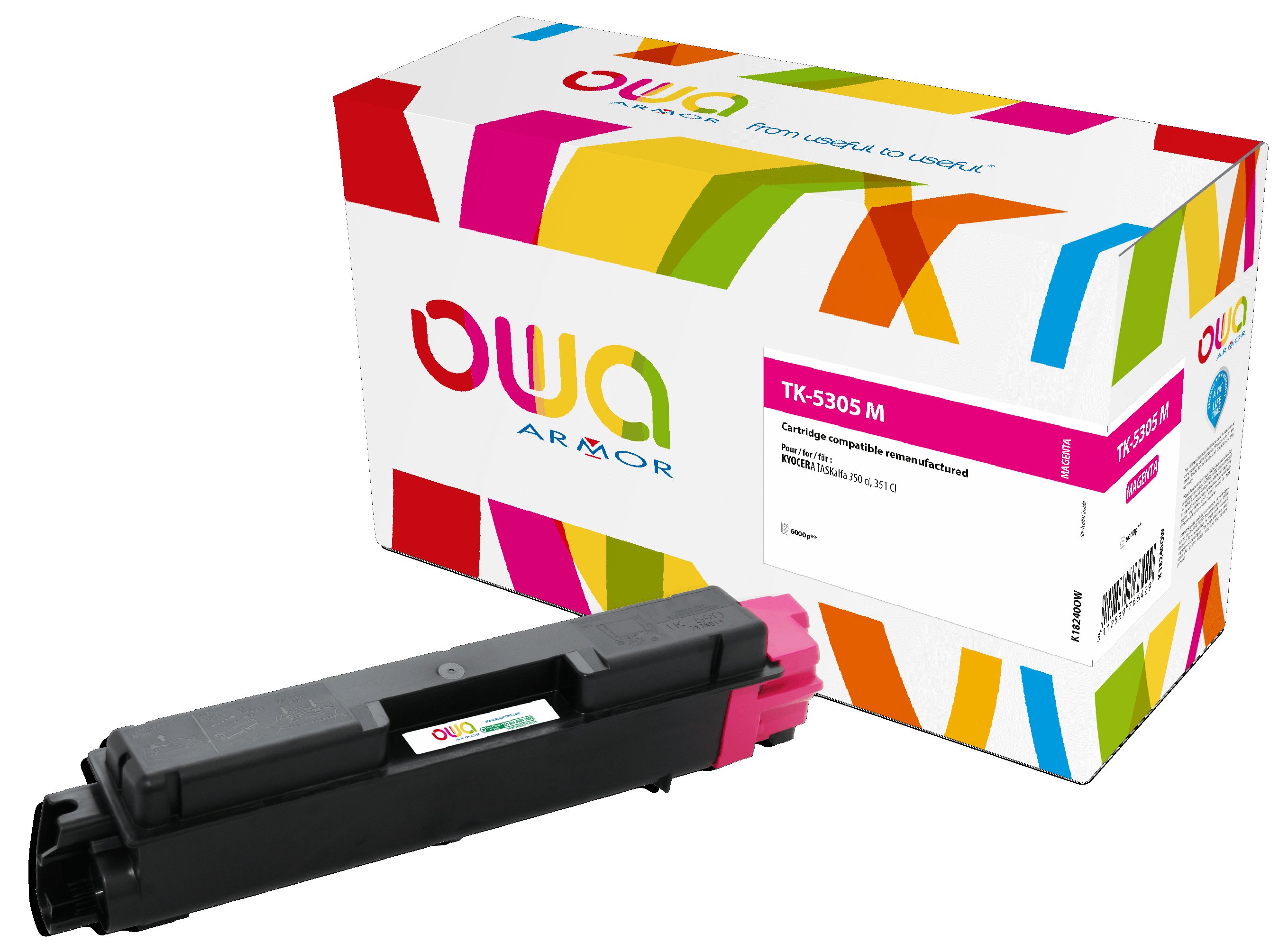 OWA Armor toner kompatibilní s Kyocera TK-5305M, 6000st, červená/magenta