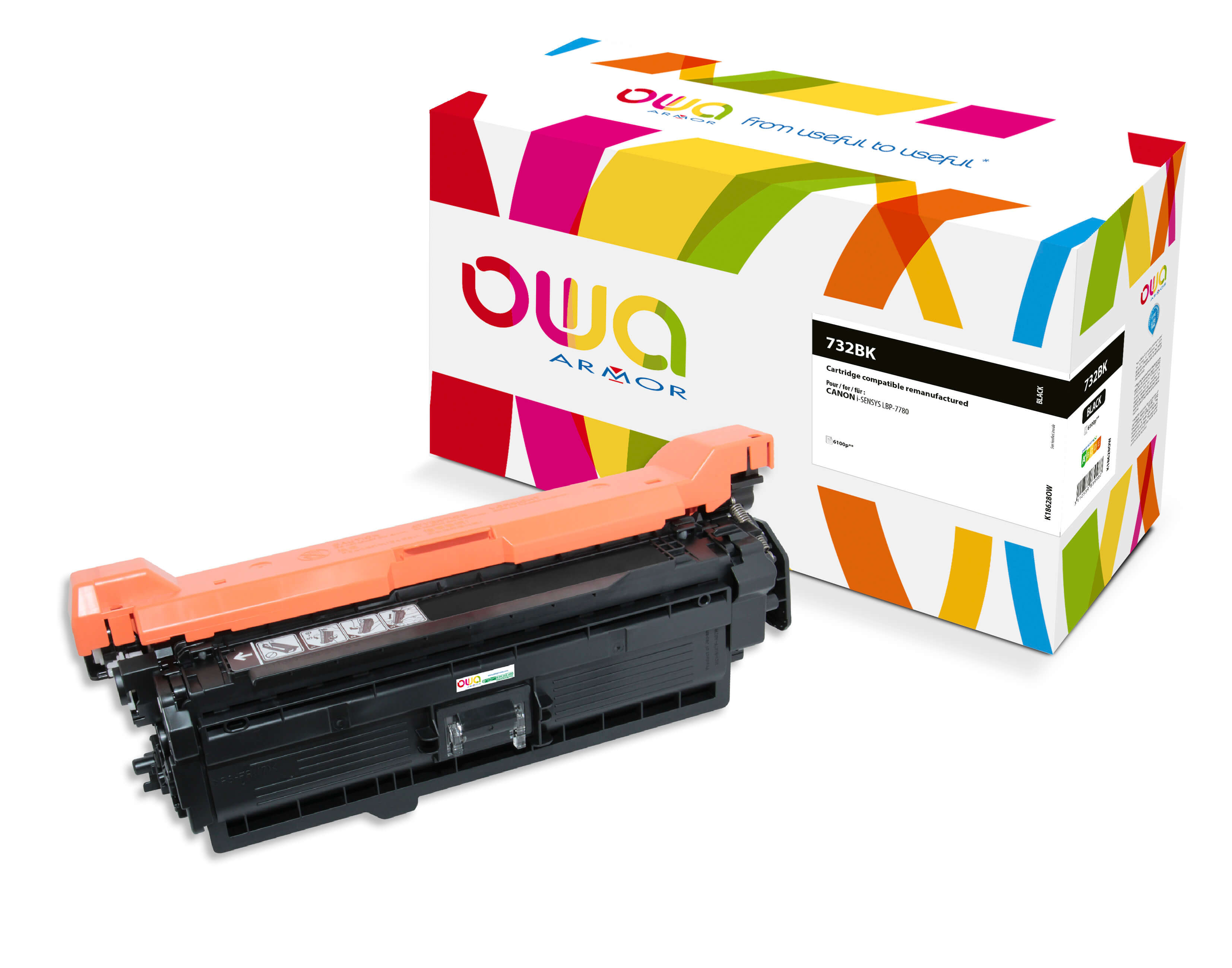 OWA Armor toner kompatibilní s CANON CRG-732 BK, 6400st, černá/black